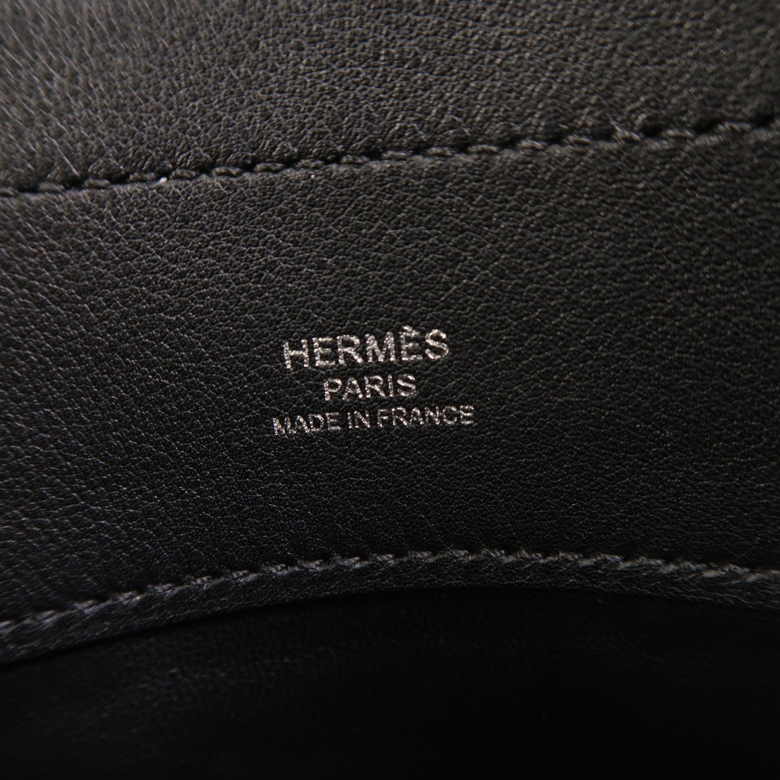 HERMES Swift皮革Aline Mini銀扣肩背袋Noir