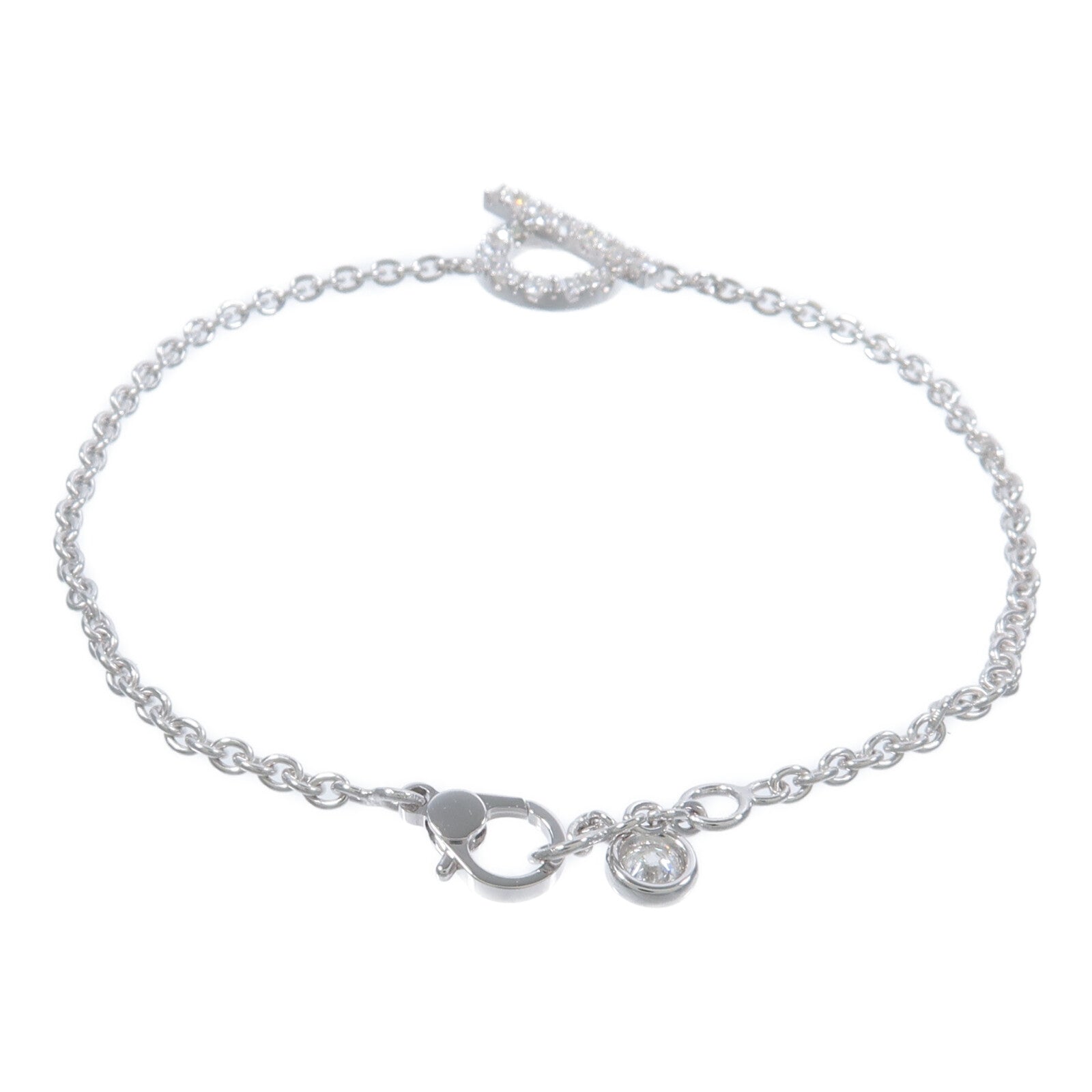 HERMES 18K白金Finesse Bracelet鑽石手鏈