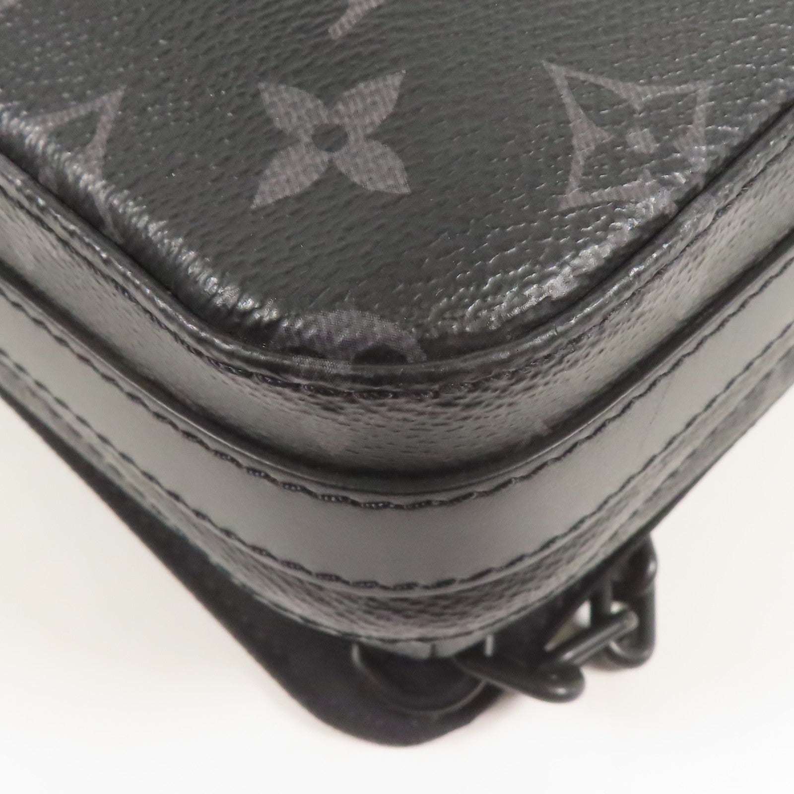 LOUIS VUITTON LV Steamer Shoulder Bag M45585 Monogram Eclipse Black