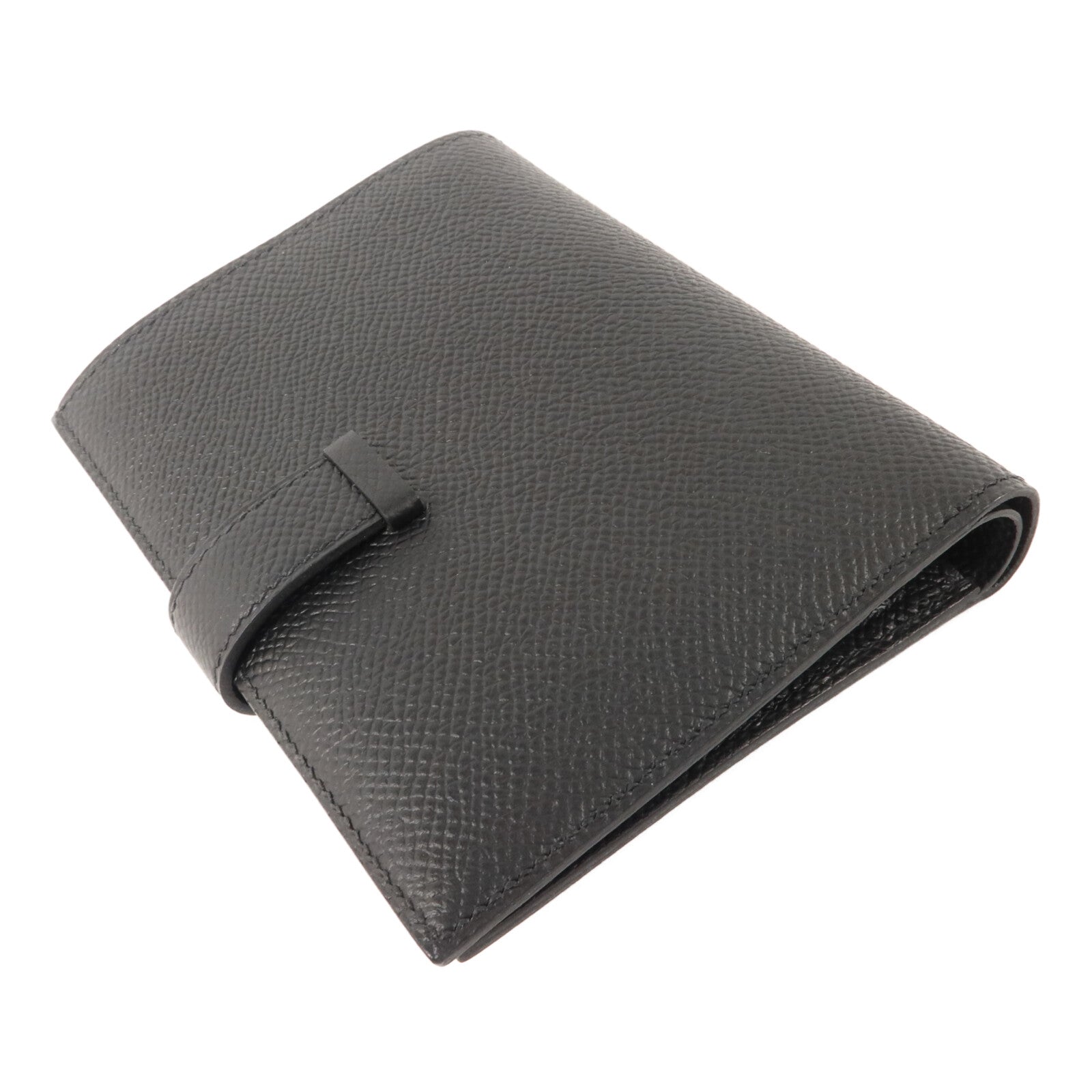 HERMES Epsom皮革Bearn Compact Wallet錢包Noir