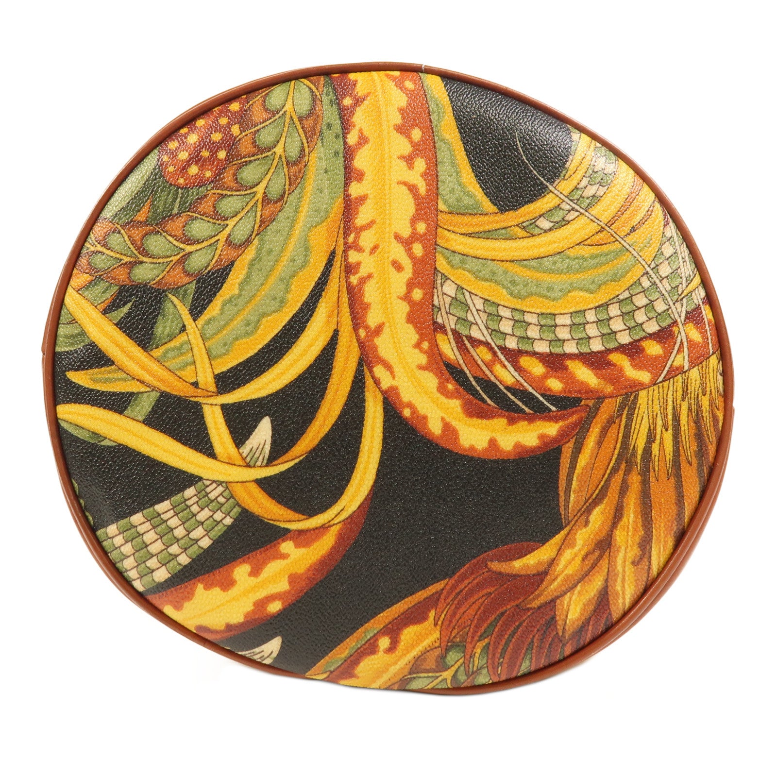 Salvatore Ferragamo 塗層帆布/牛皮皮革Rucksack金扣背包