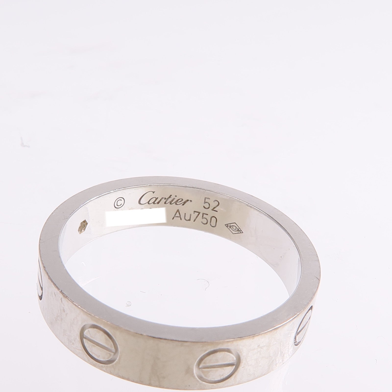 CARTIER 18K白金Love Ring 1P Diamond鑽石戒指