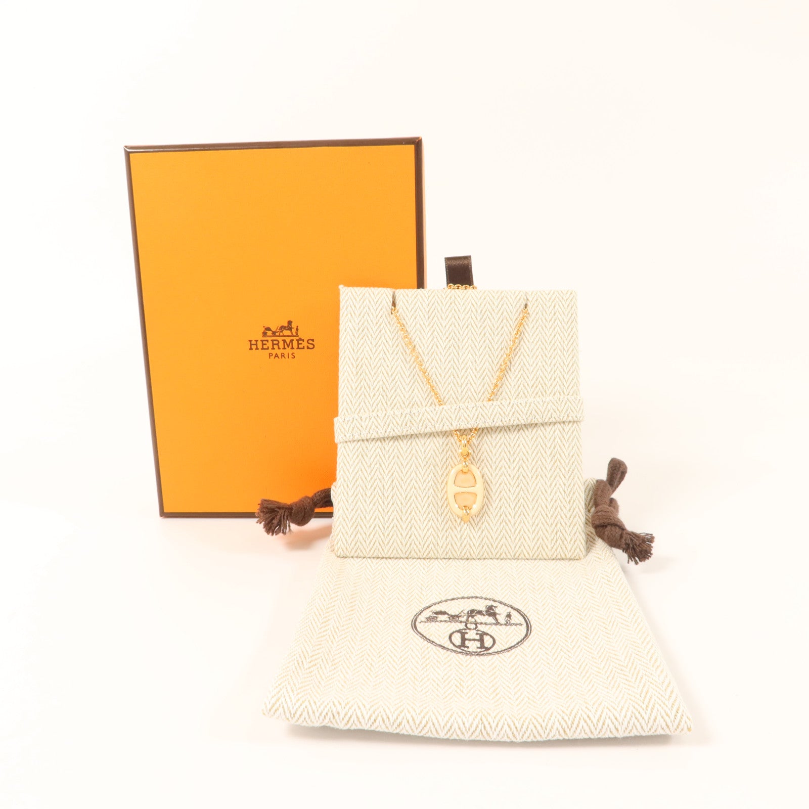 HERMES 金屬Mini Malillon Pendant項鍊
