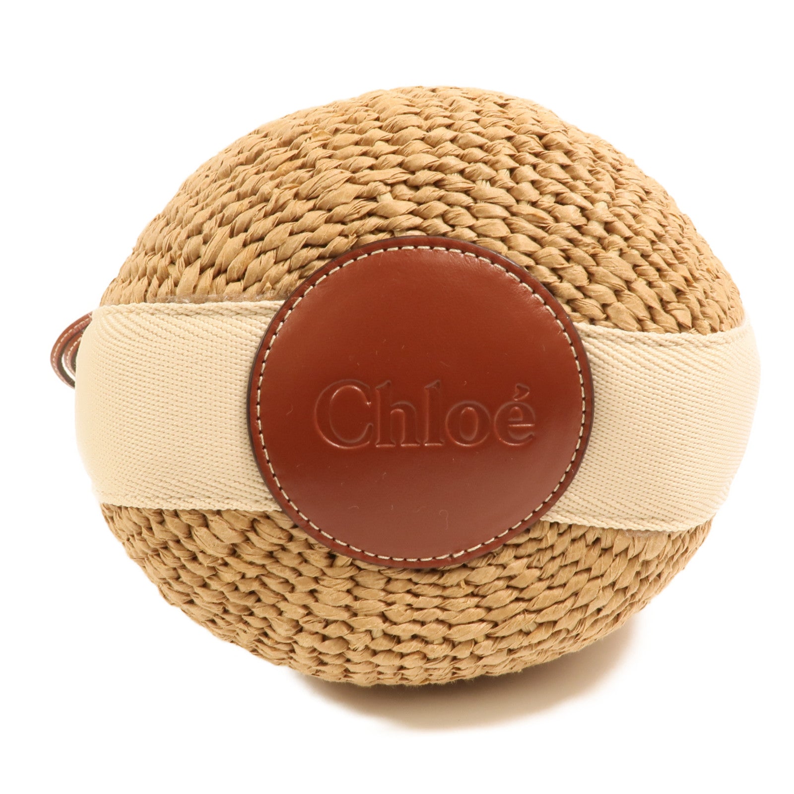 Chloe Raffia Woody Basket Small金扣手挽肩背兩用袋