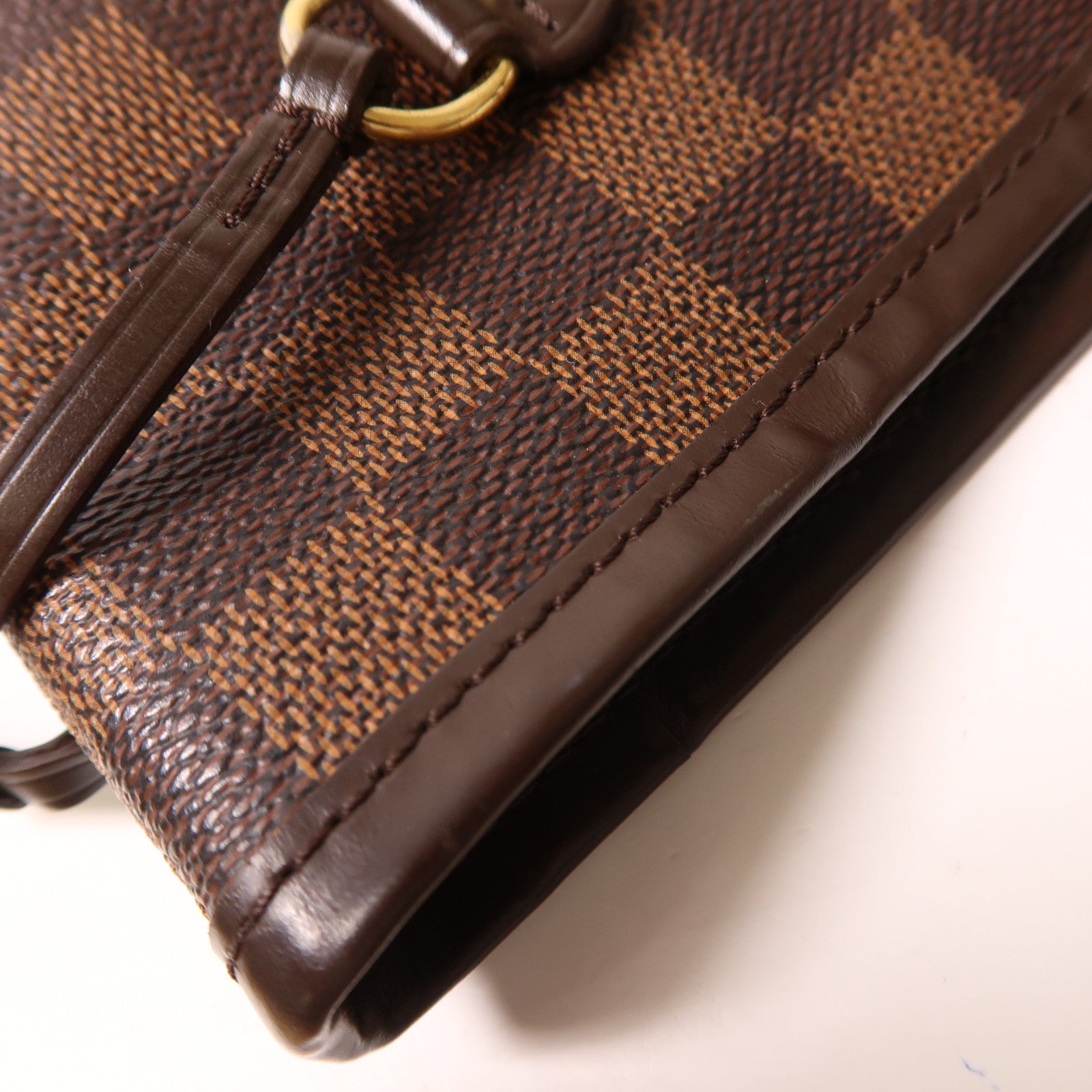LOUIS VUITTON Damier Neverfull MM金扣肩背袋/手挽袋