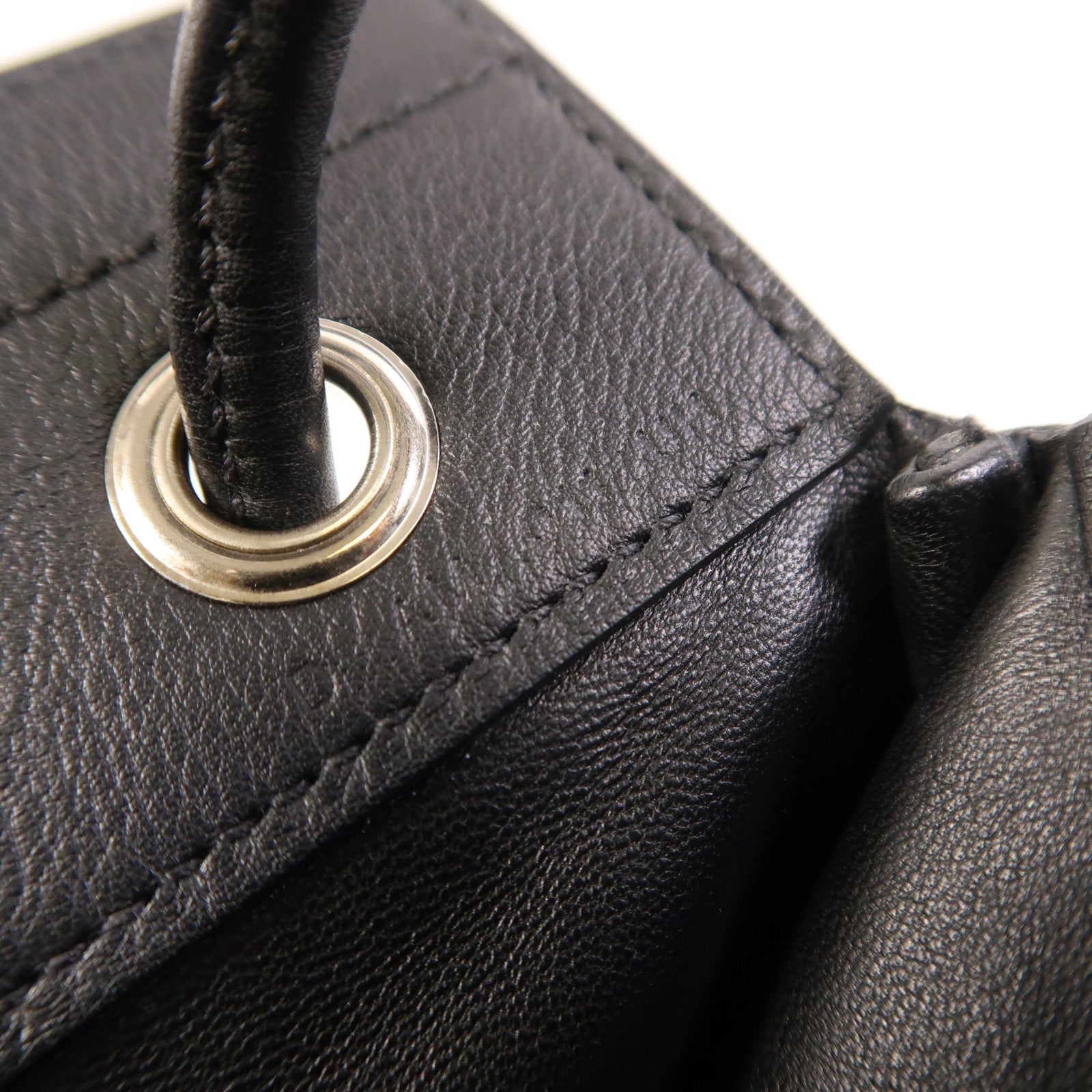 HERMES Swift皮革Aline Mini銀扣肩背袋Noir