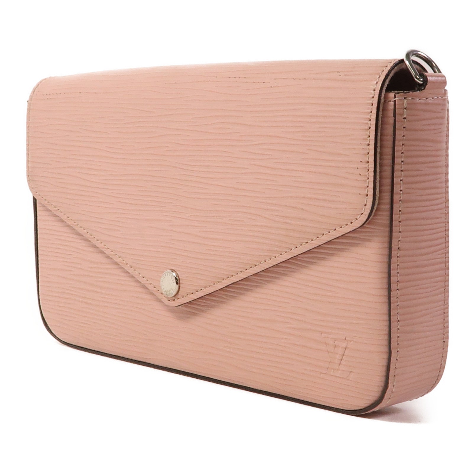 LOUIS VUITTON Epi Pochette Felissie銀扣鏈帶肩背袋