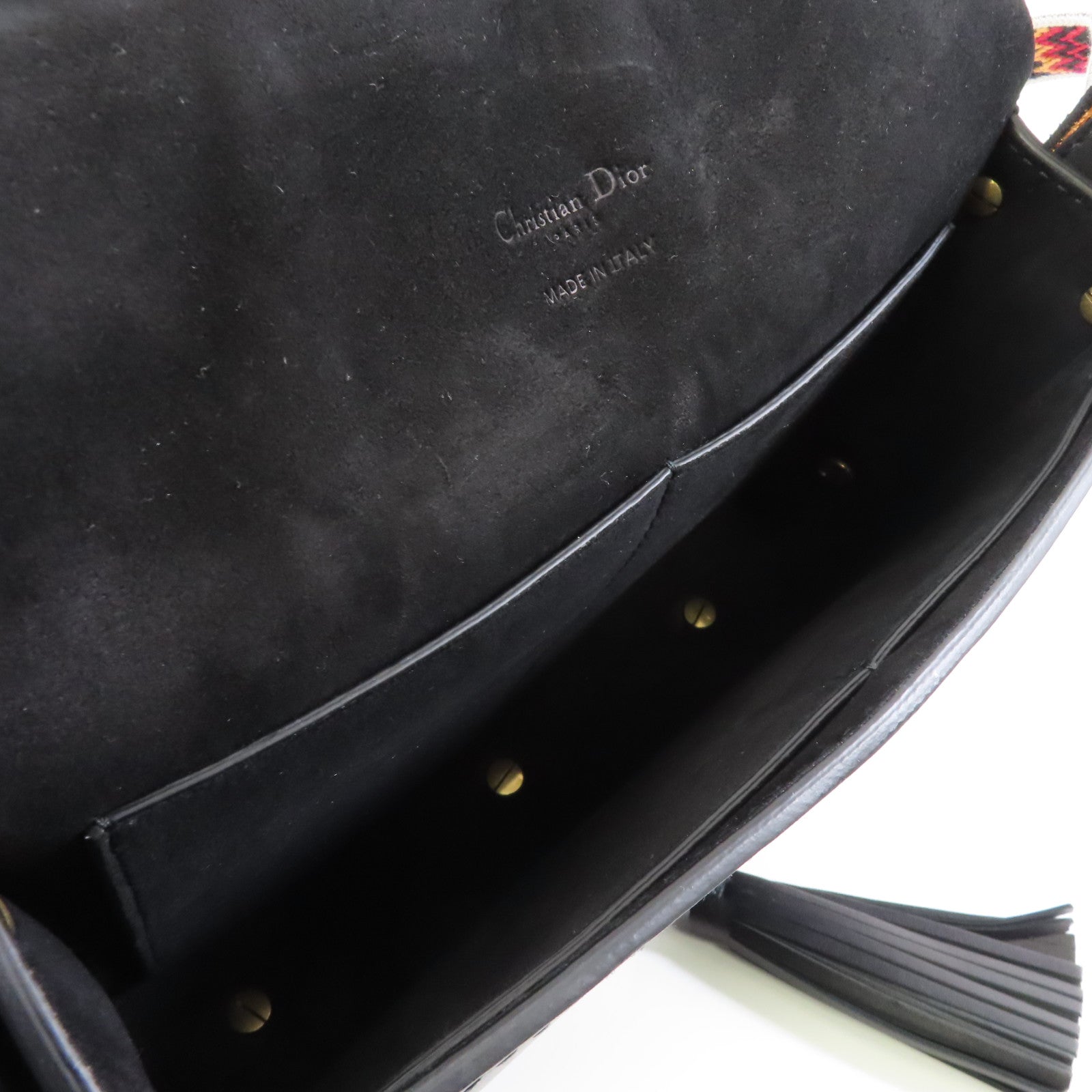 Dior 牛皮皮革Diorodeo Flap Bag金扣手挽肩背兩用袋黑色/多色