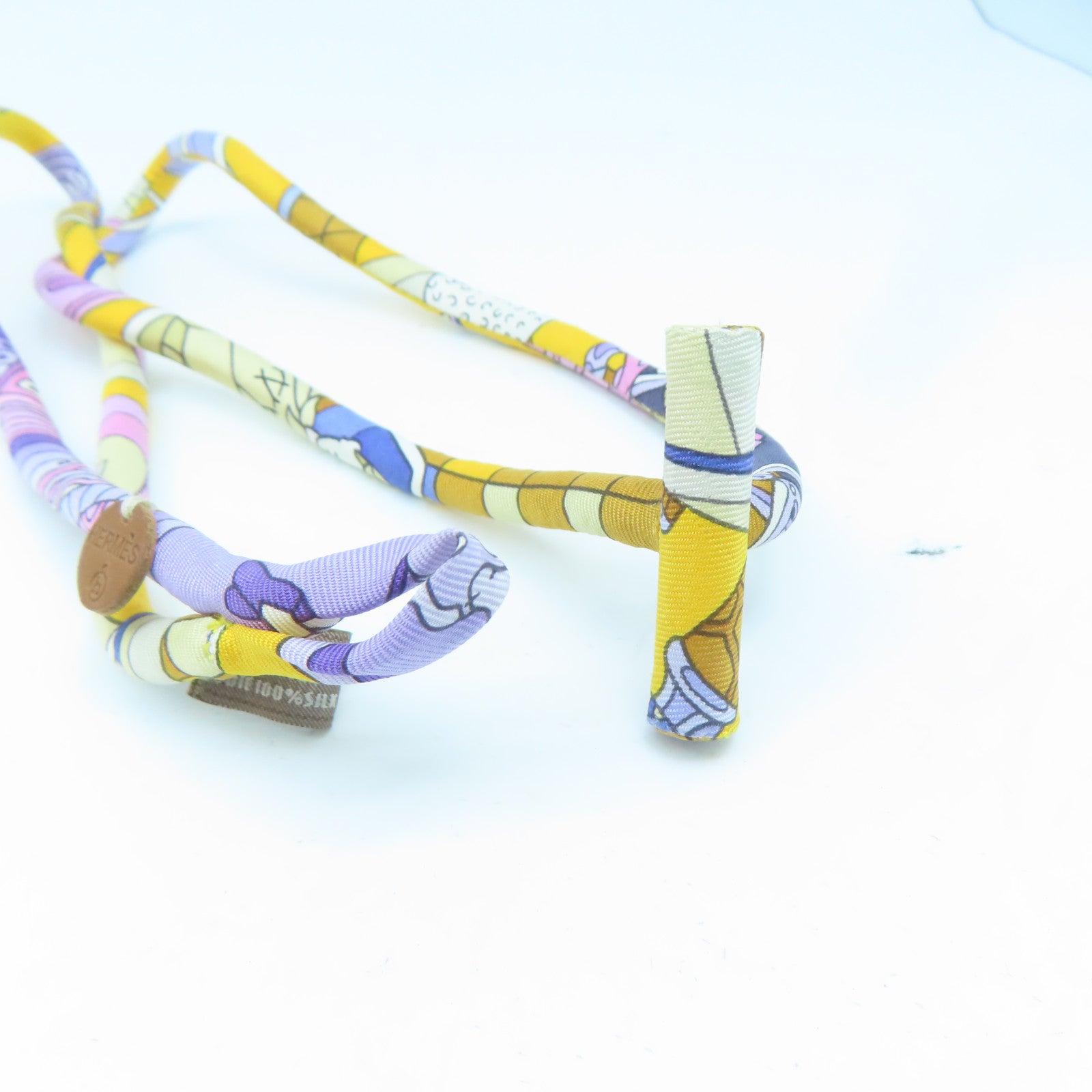 HERMES 【激減優惠】絲質Necklace項鍊橙色/粉紅色/紫色/啡色#40cm