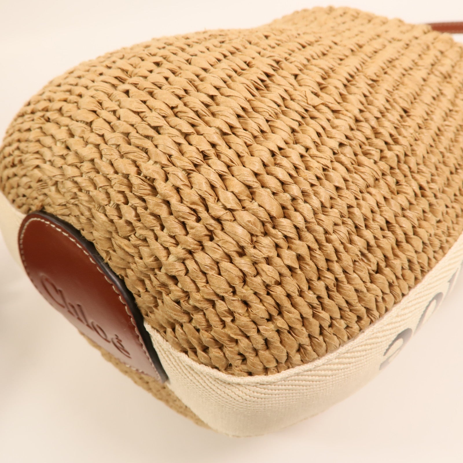 Chloe Raffia Woody Basket Small金扣手挽肩背兩用袋