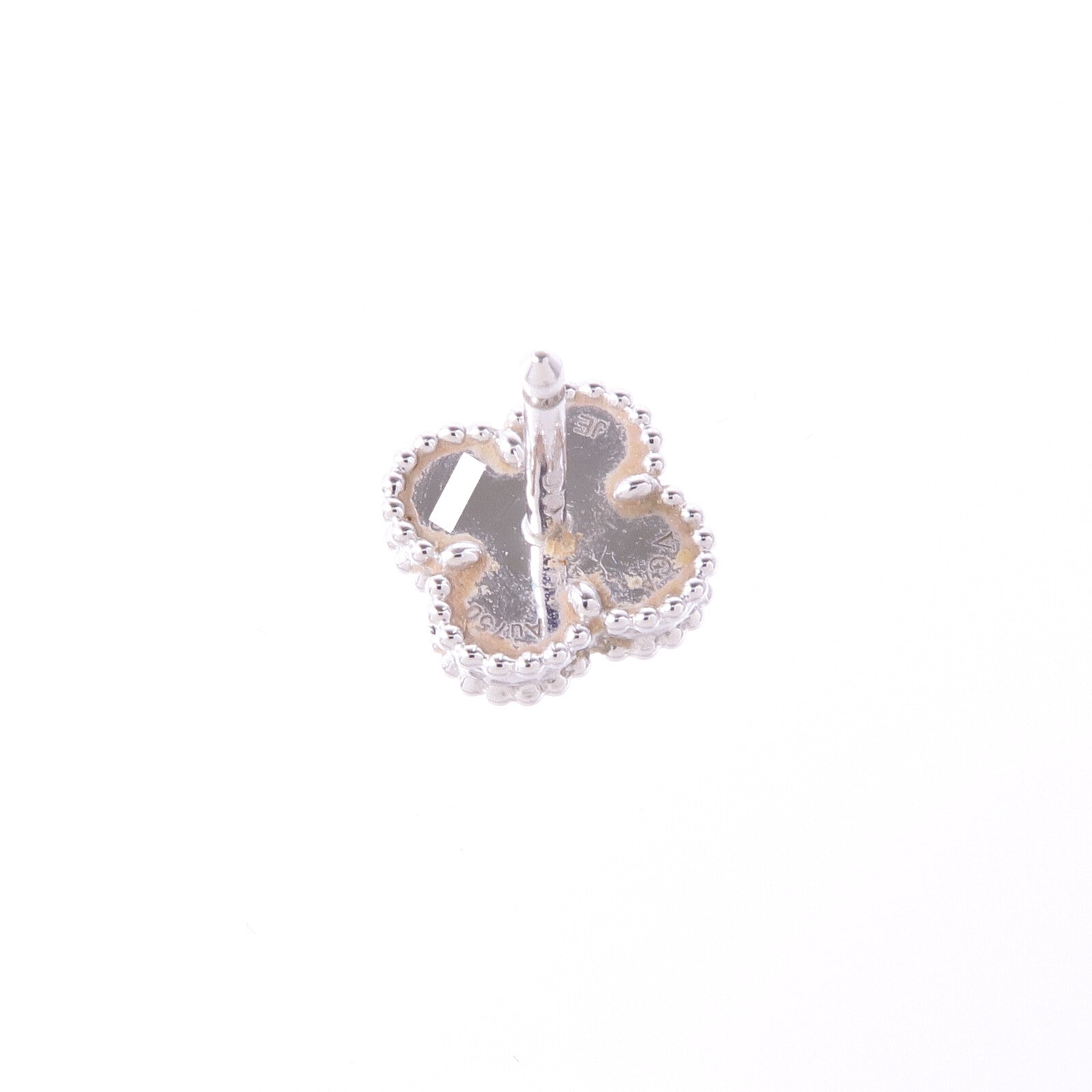 Van Cleef & Arpels 18K白金Sweet Alhambra珍珠母貝耳環