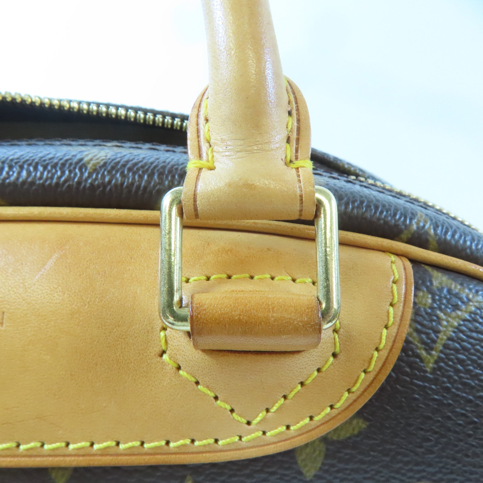 LOUIS VUITTON Monogram Trouville金扣手挽袋啡色
