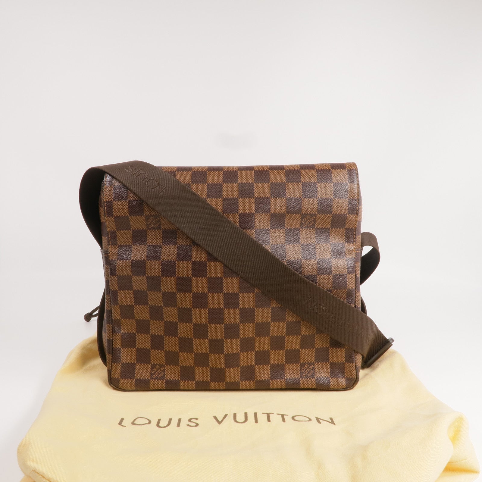 LOUIS VUITTON Damier Naviglio金扣肩背袋