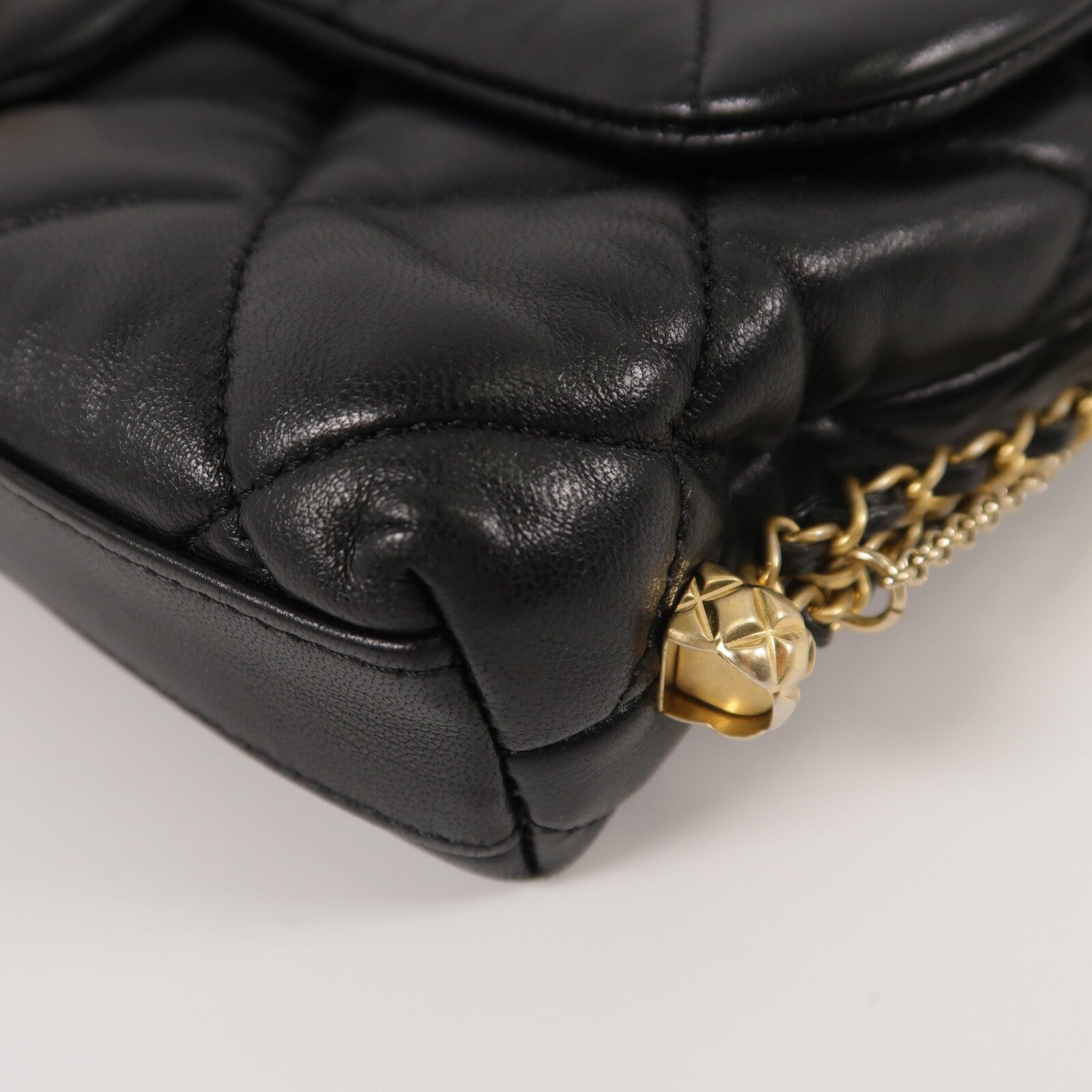 CHANEL 羊皮皮革Flap Bag鏈帶肩背袋