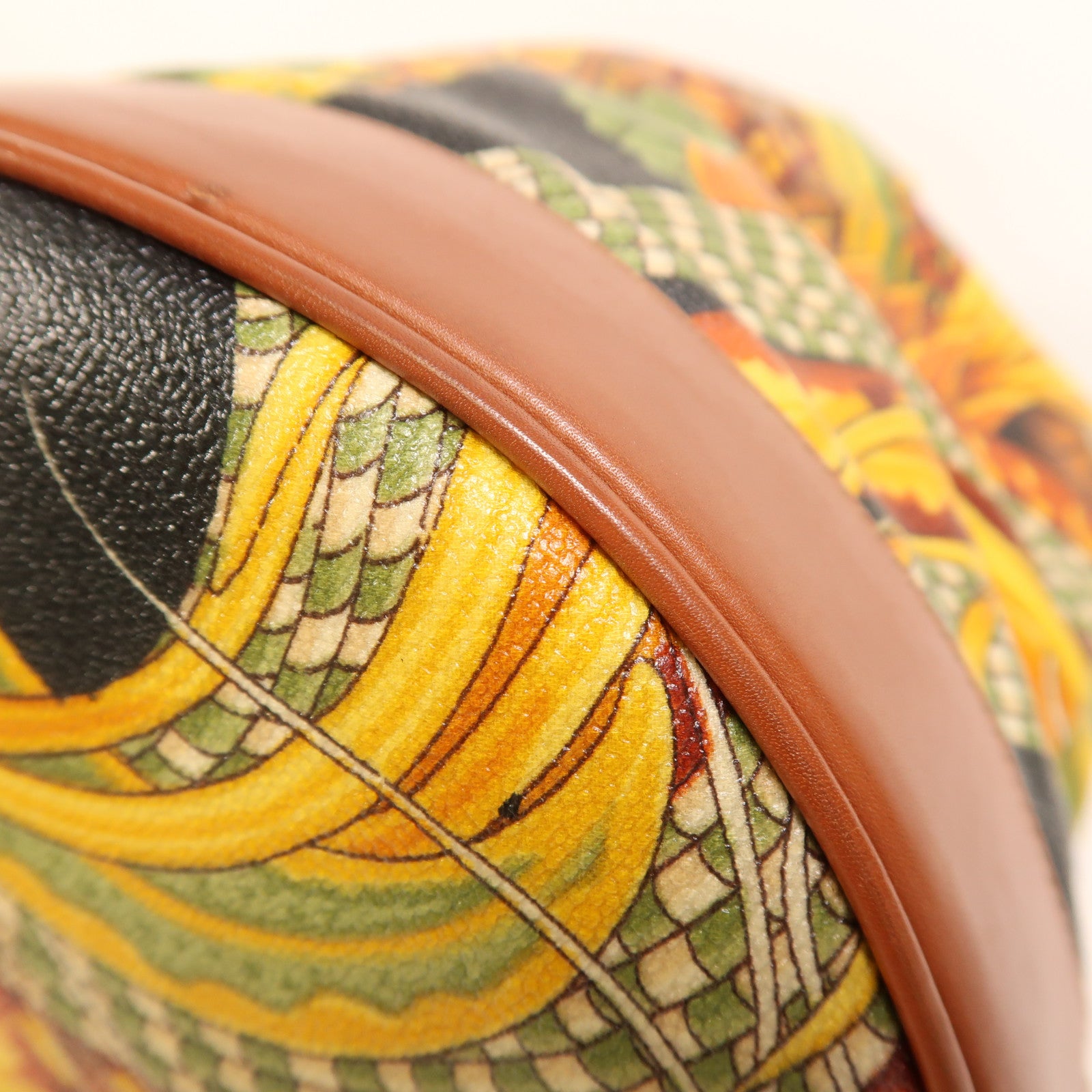 Salvatore Ferragamo 塗層帆布/牛皮皮革Rucksack金扣背包