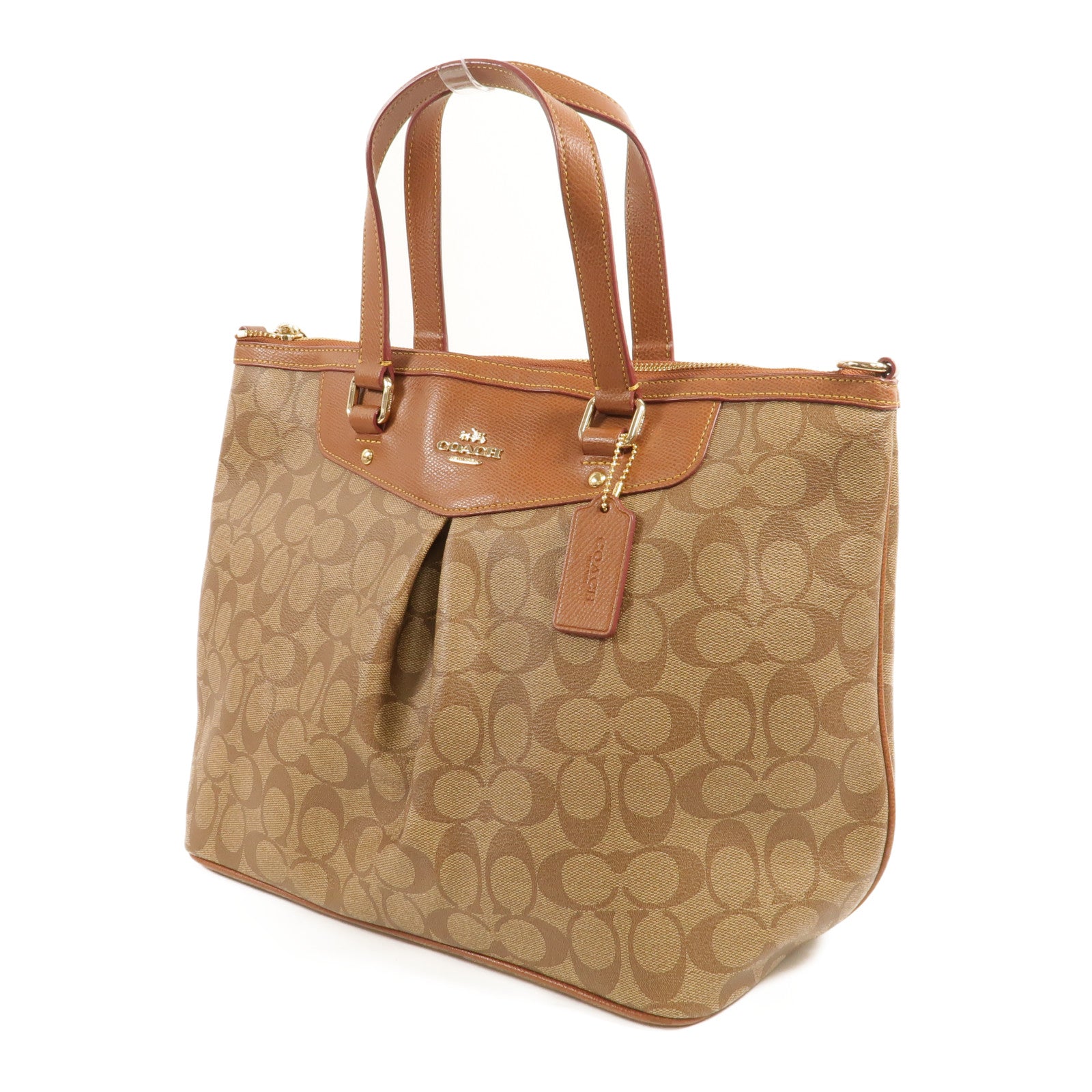 COACH 塗層帆布2Way Shoulder手挽肩背兩用袋