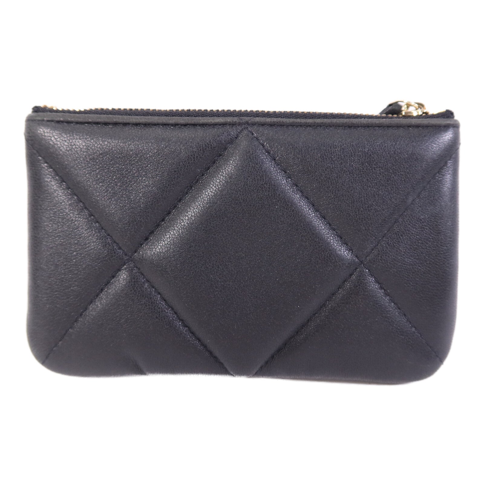 CHANEL 羊皮皮革Chanel 19 Mini Pouch金扣零錢包
