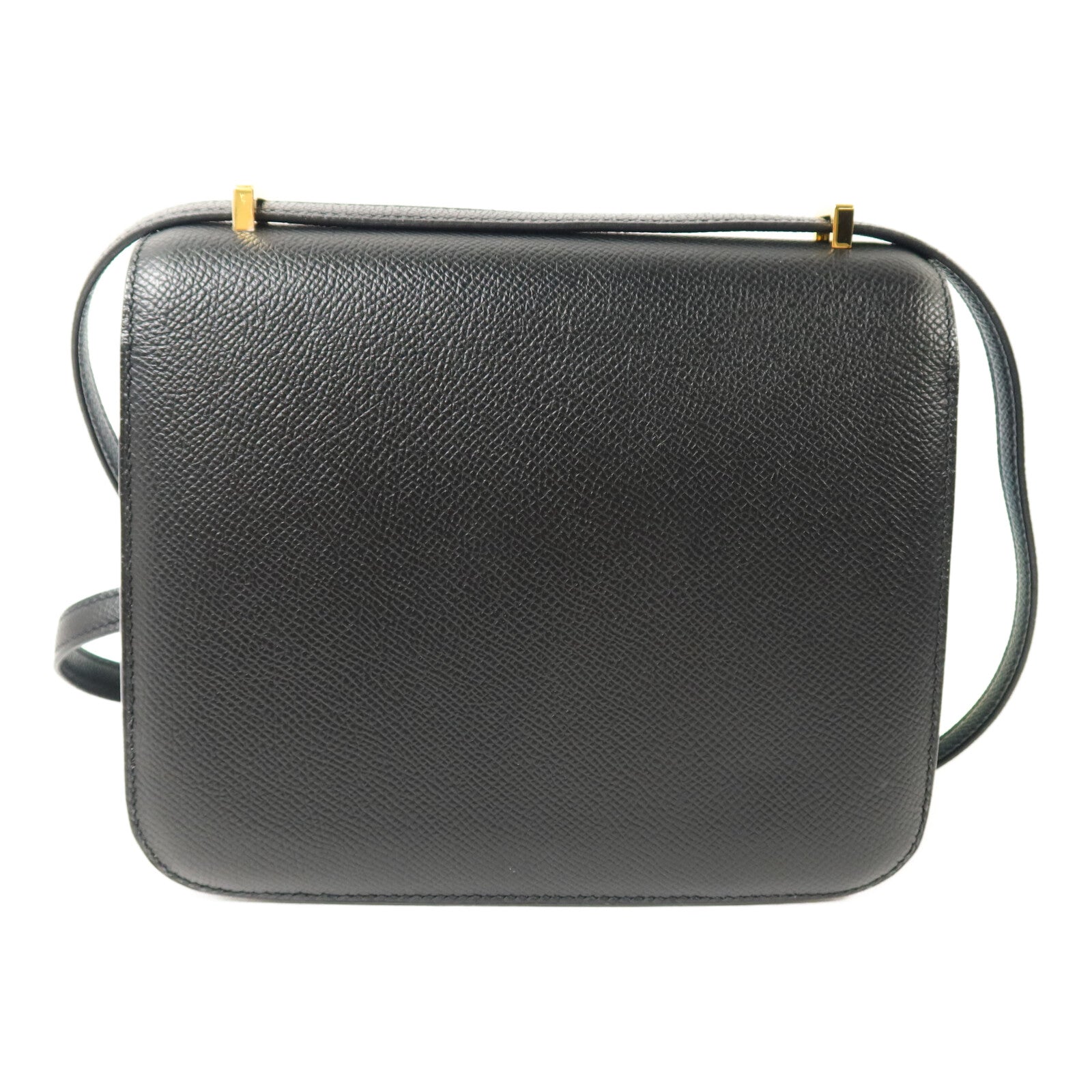 HERMES Epsom皮革Constance Mini肩背袋Noir