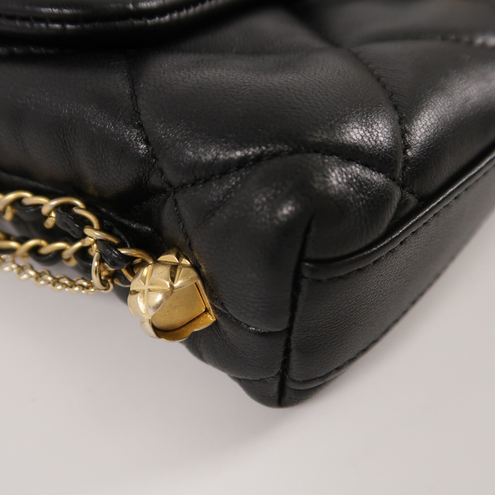 CHANEL 羊皮皮革Flap Bag鏈帶肩背袋