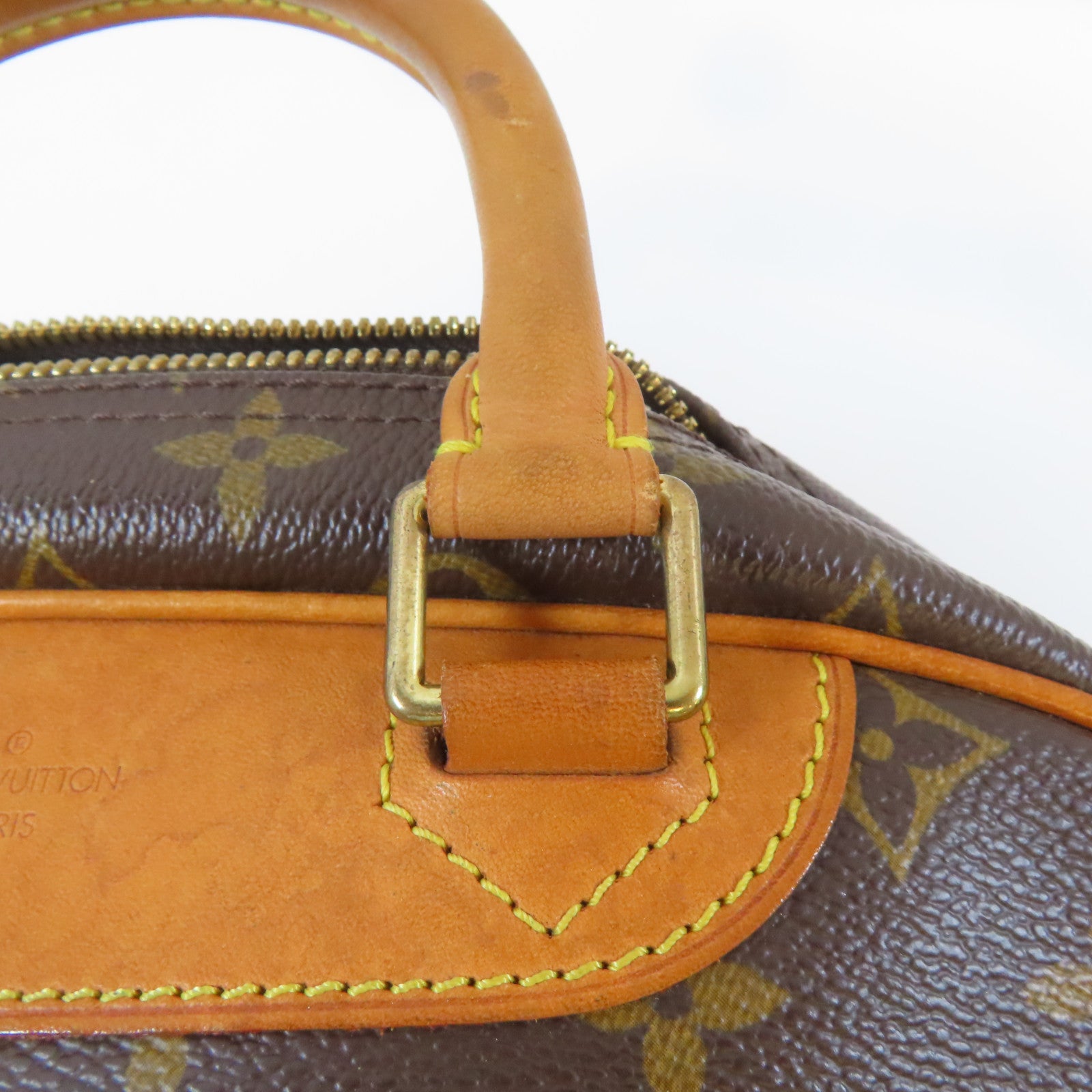 LOUIS VUITTON Monogram Trouville金扣手挽袋啡色