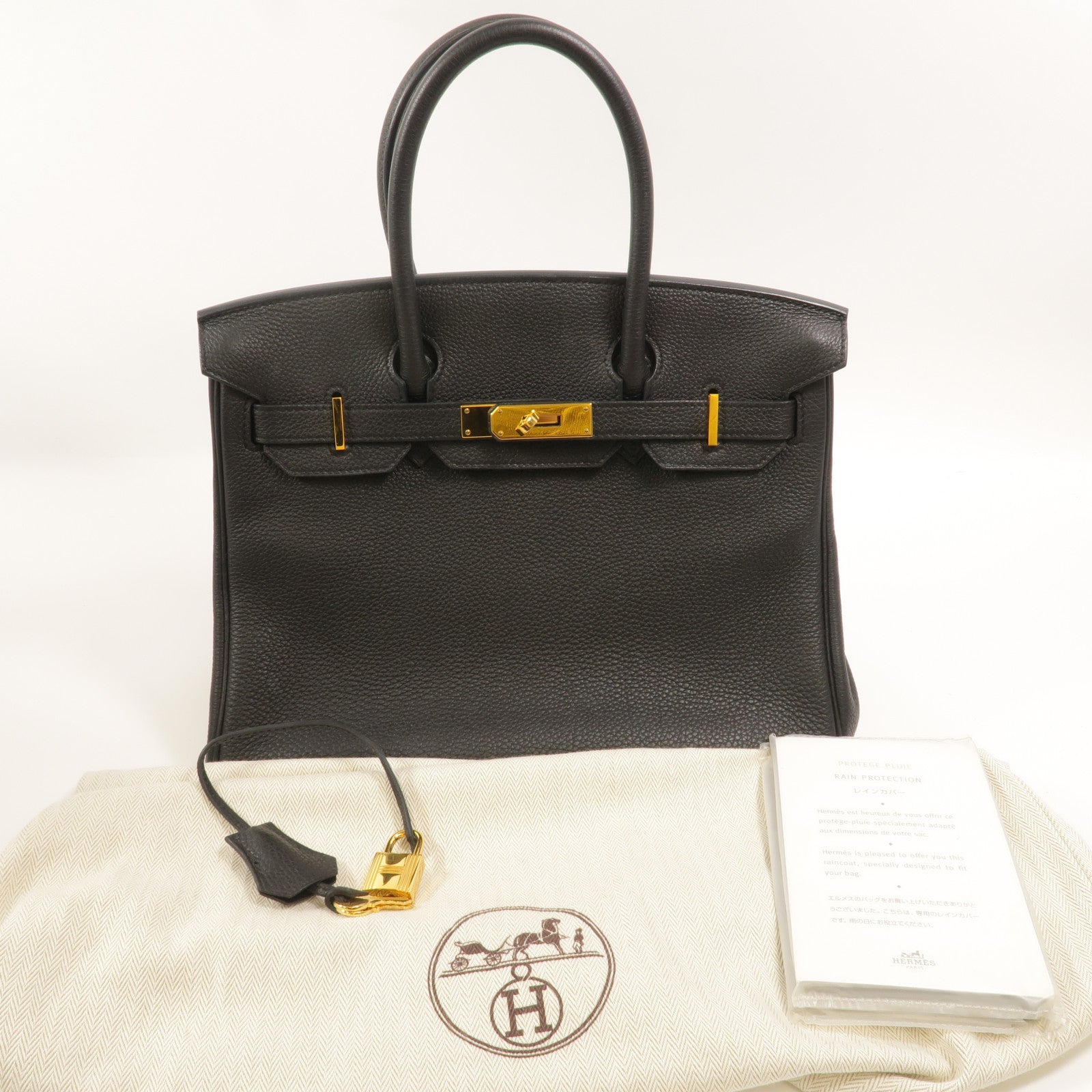 HERMES Togo皮革Birkin 30手挽袋Noir