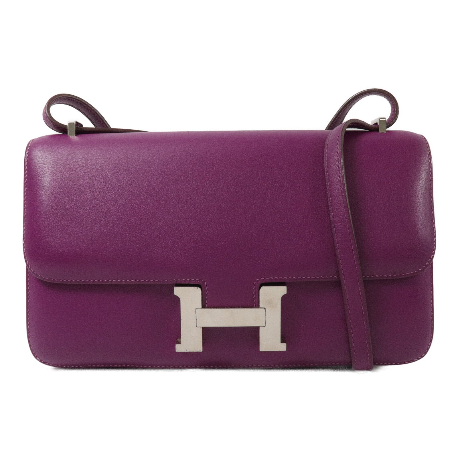 HERMES Swift皮革Constance Elan肩背袋Anemone