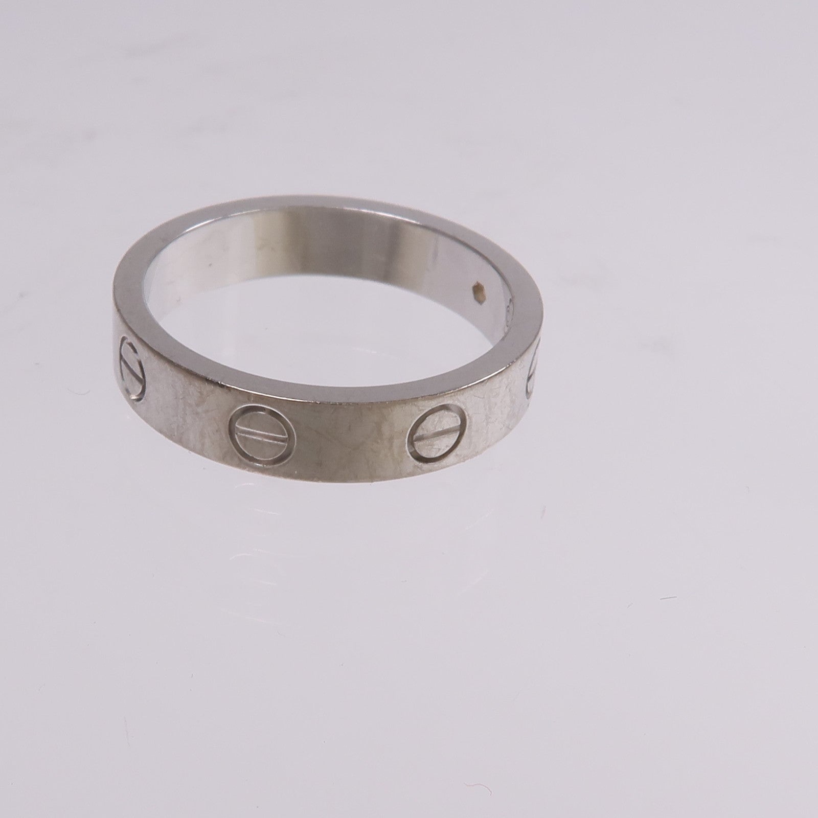 CARTIER 18K白金Love Ring 1P Diamond鑽石戒指