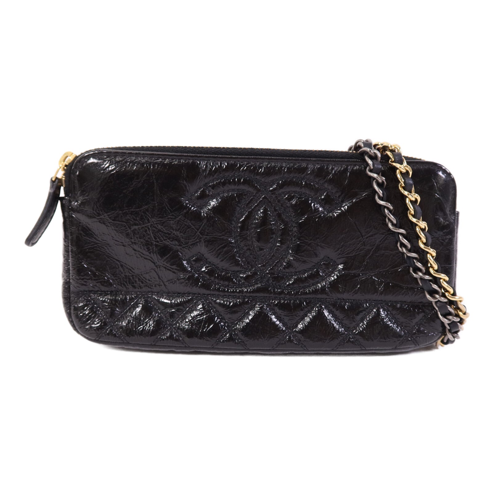 CHANEL 【激減優惠】牛皮皮革WOC Wallet On Chain鏈帶肩背袋