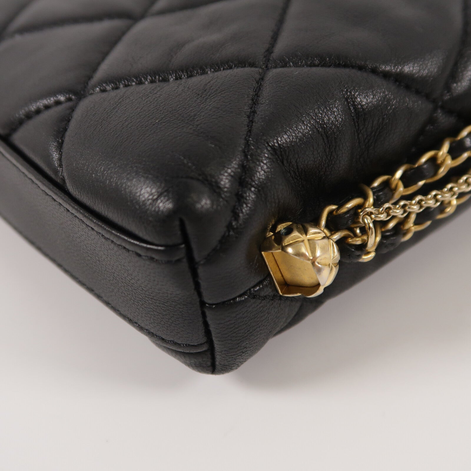 CHANEL 羊皮皮革Flap Bag鏈帶肩背袋