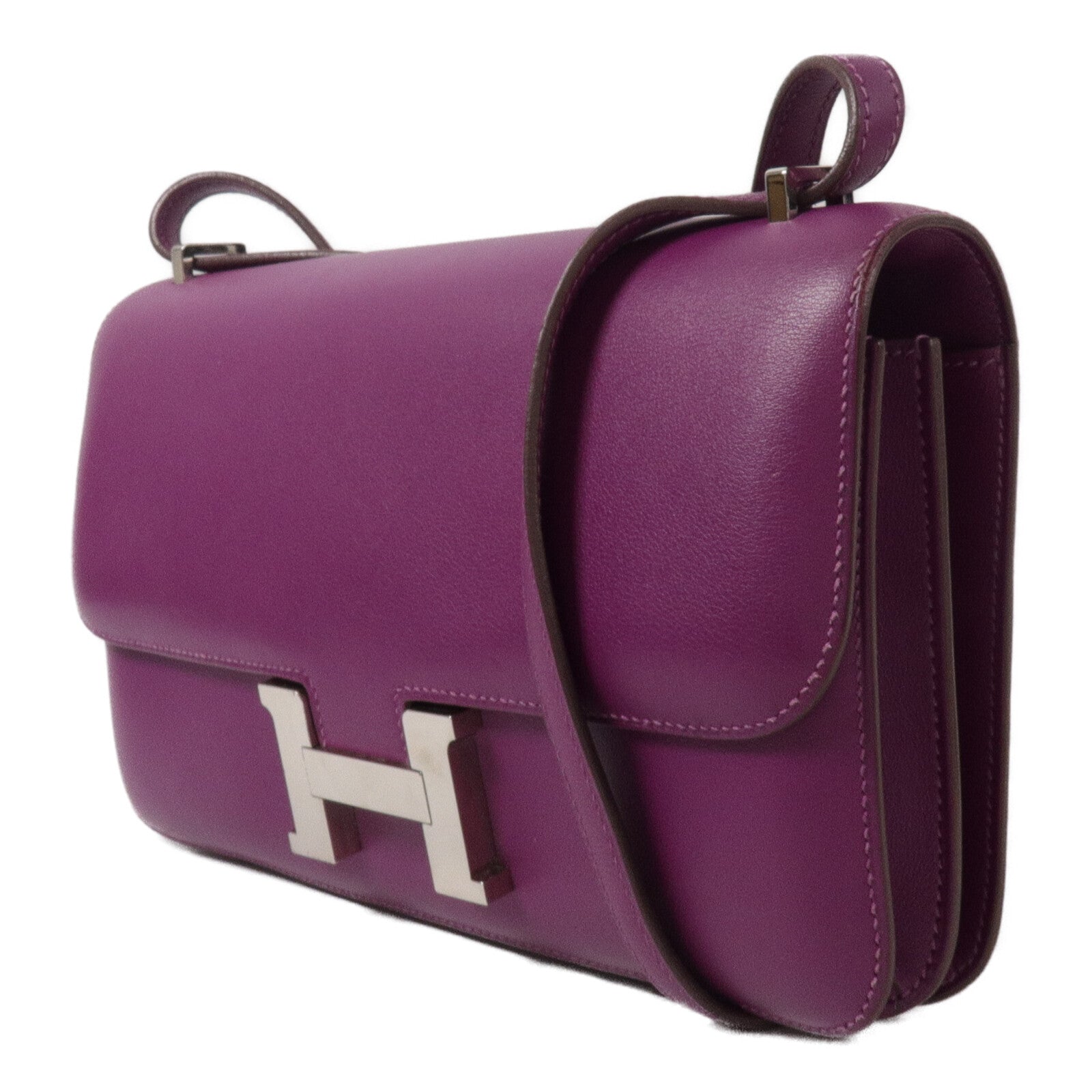 HERMES Swift皮革Constance Elan肩背袋Anemone
