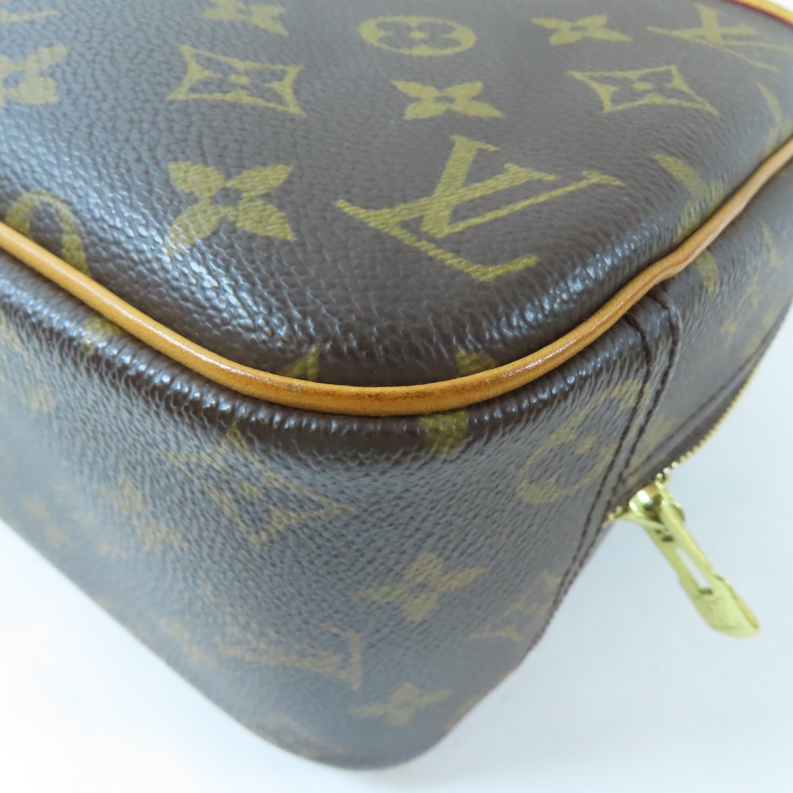 LOUIS VUITTON Monogram Trouville金扣手挽袋啡色