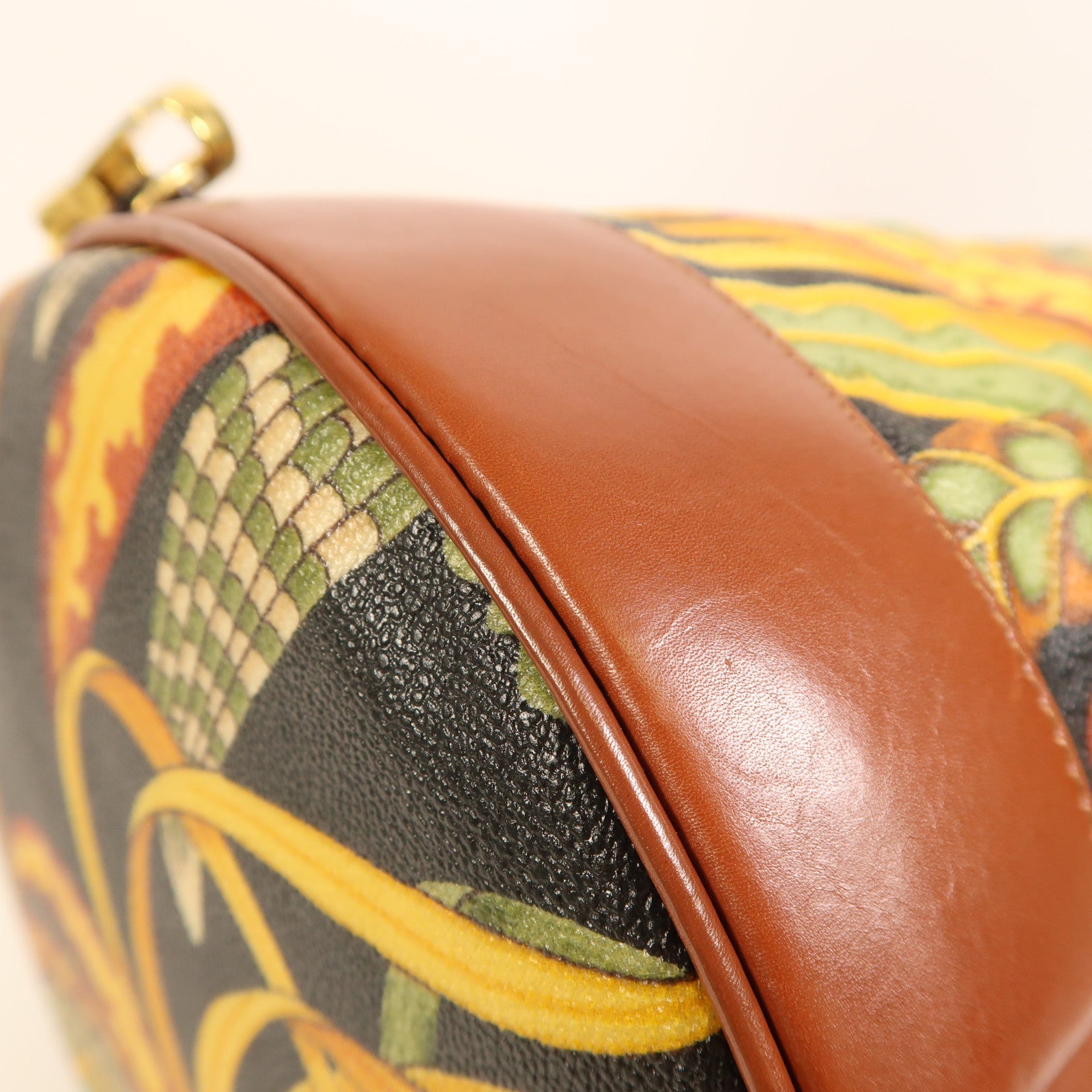 Salvatore Ferragamo 塗層帆布/牛皮皮革Rucksack金扣背包