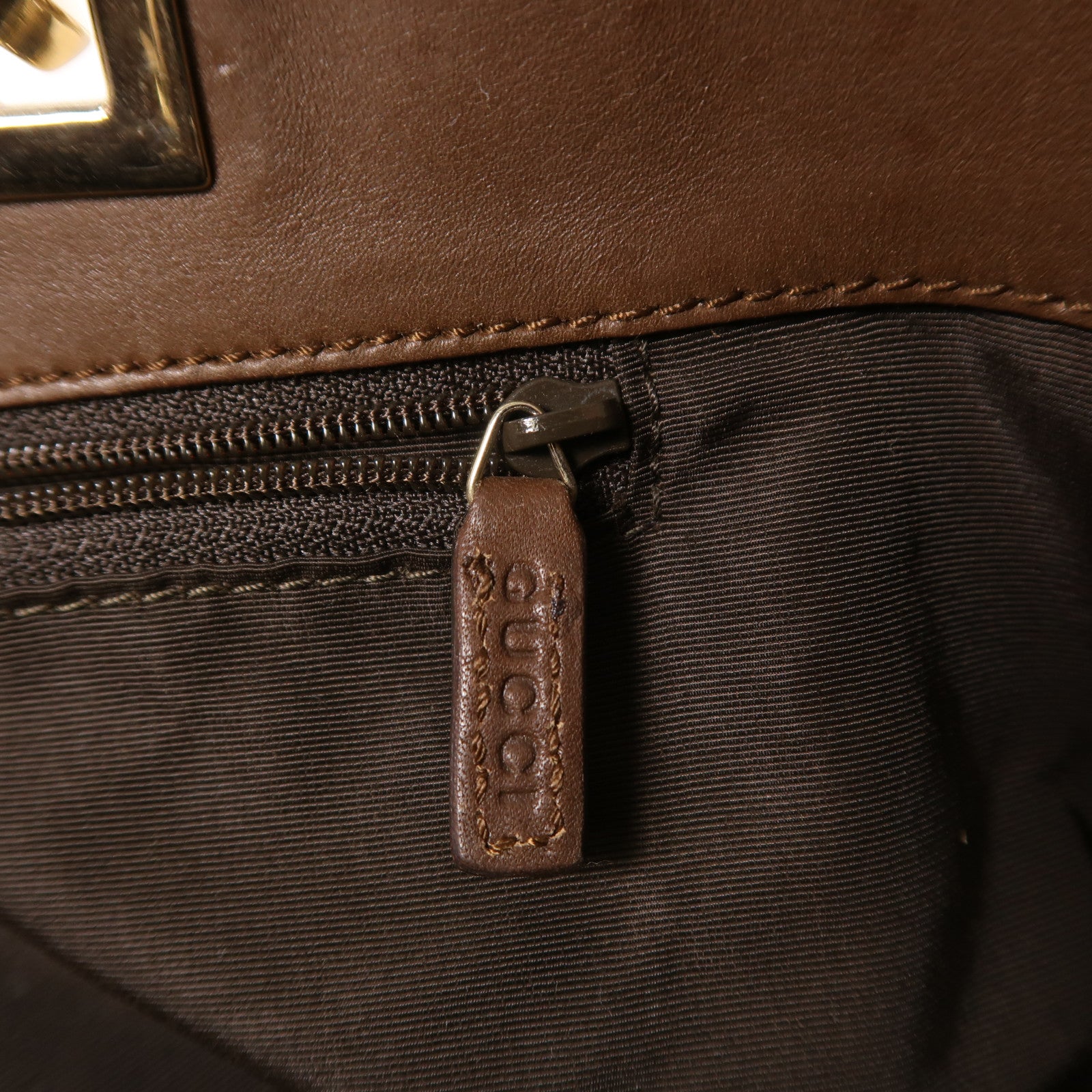 GUCCI 帆布Tote Bag金扣手挽袋