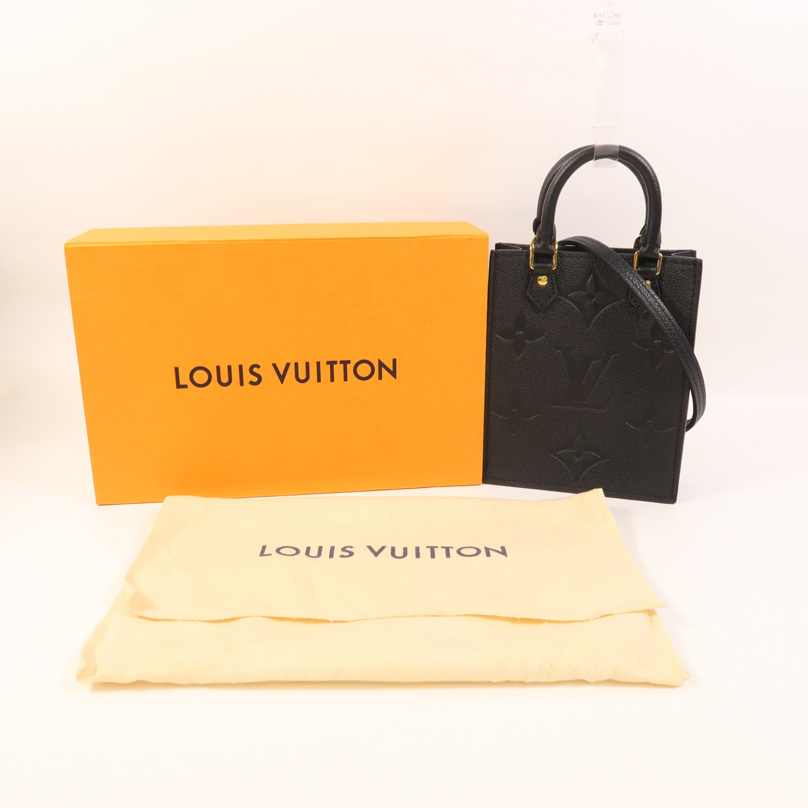 LOUIS VUITTON 【激減優惠】Monogram Empreinte Petit Sac Plat金扣手挽肩背兩用袋