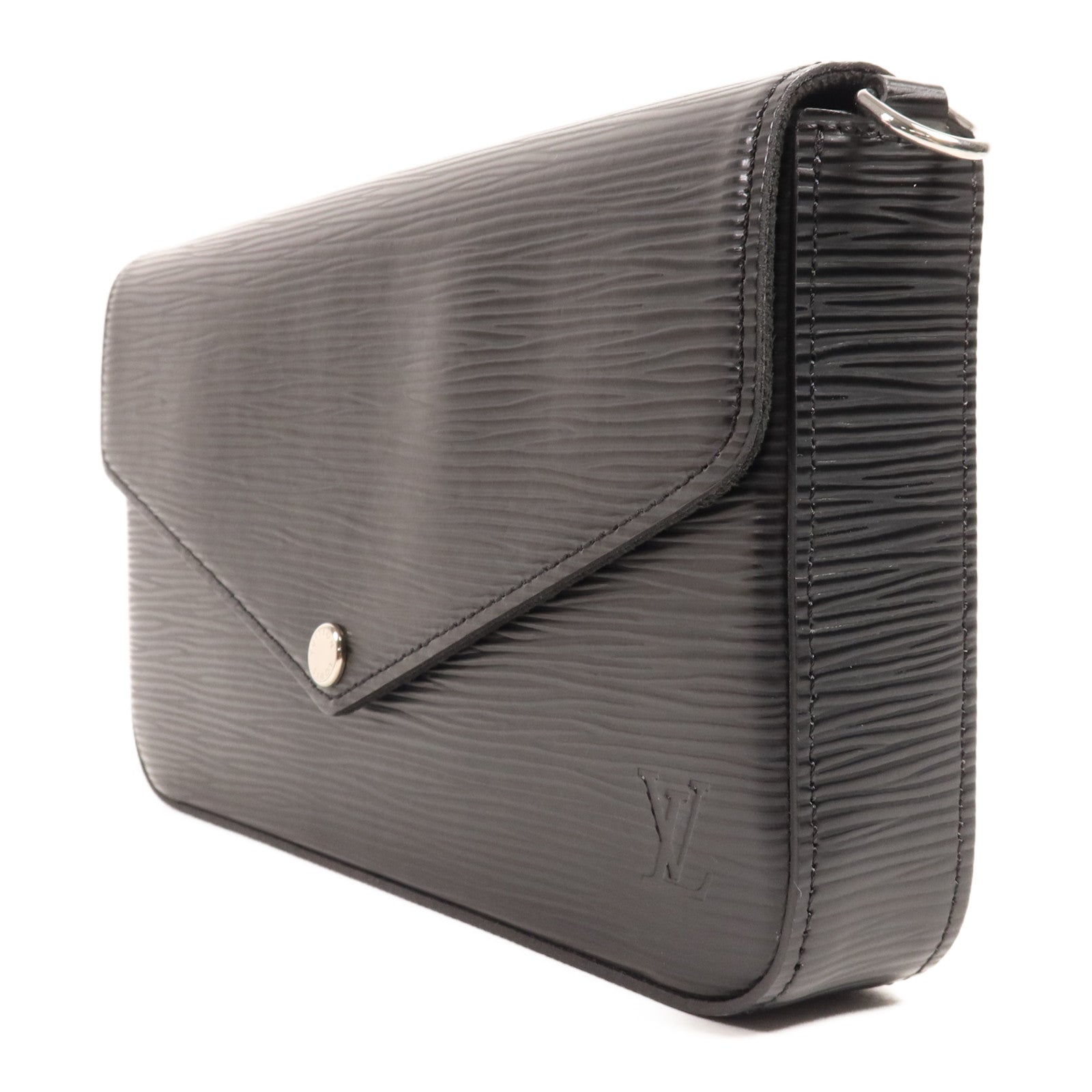 LOUIS VUITTON Epi Pochette Felicie銀扣鏈帶肩背袋