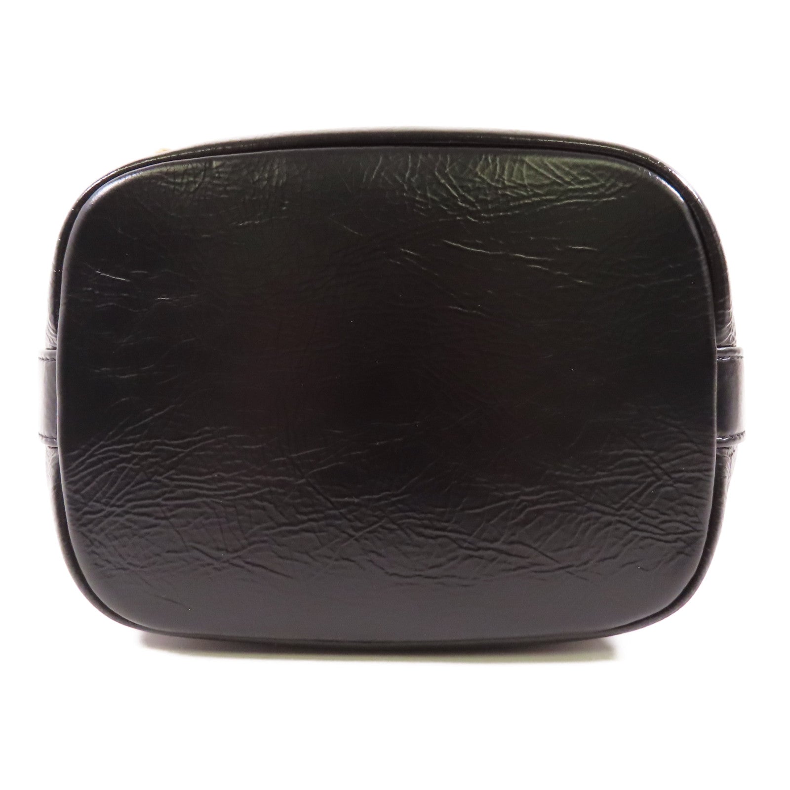CHANEL CC GHW Bucket Chain Shoulder Bag Calfskin Leather Black