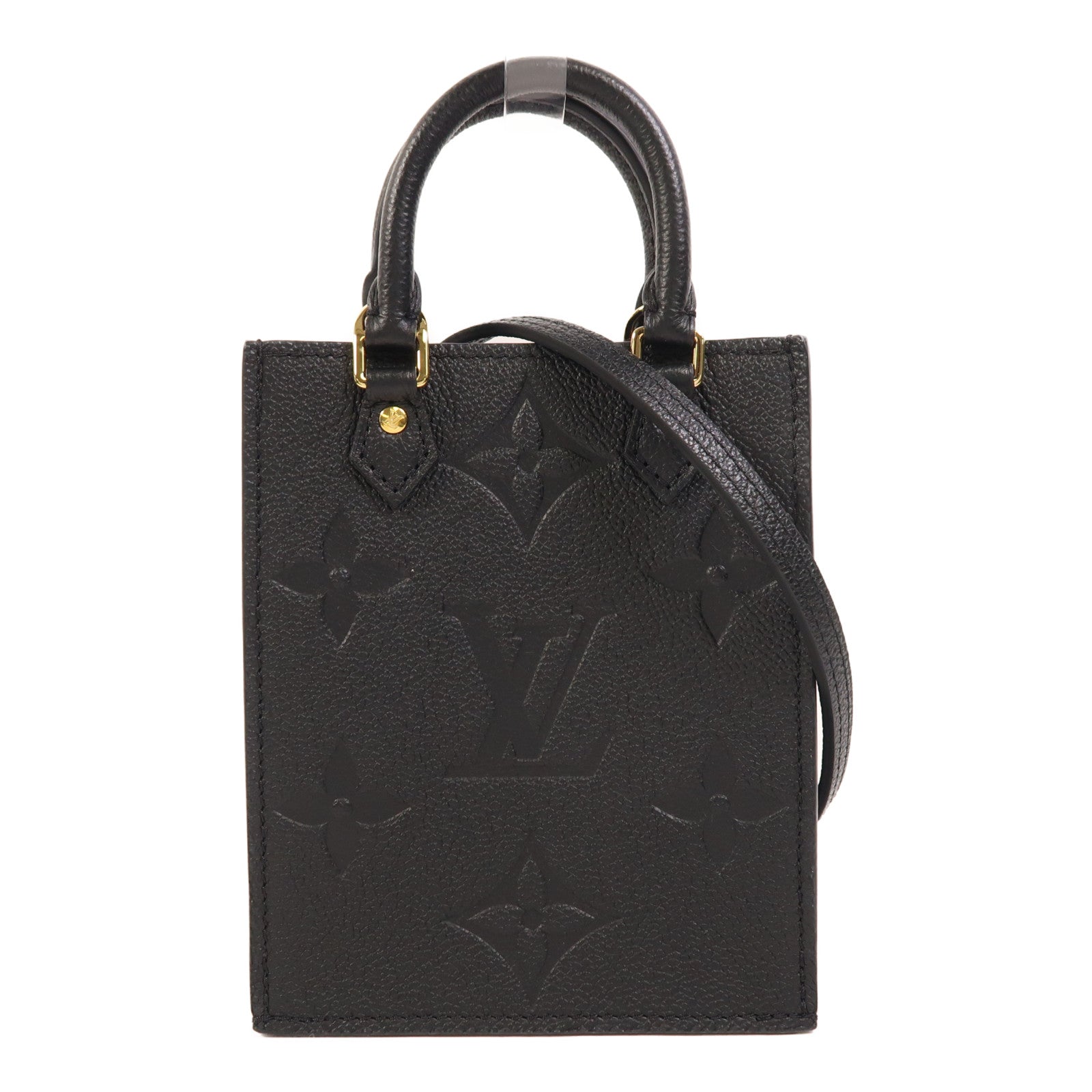 LOUIS VUITTON 【激減優惠】Monogram Empreinte Petit Sac Plat金扣手挽肩背兩用袋