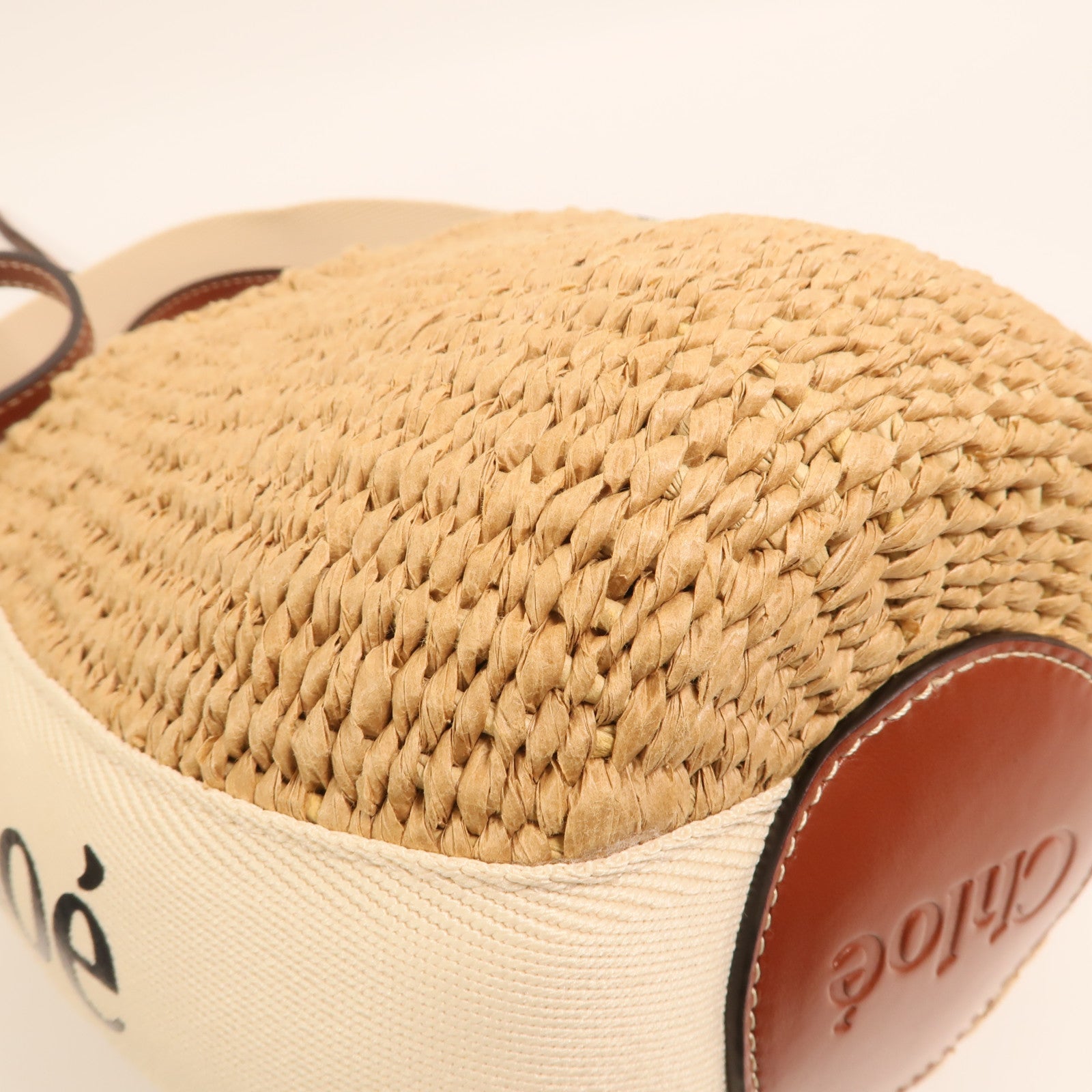 Chloe Raffia Woody Basket Small金扣手挽肩背兩用袋