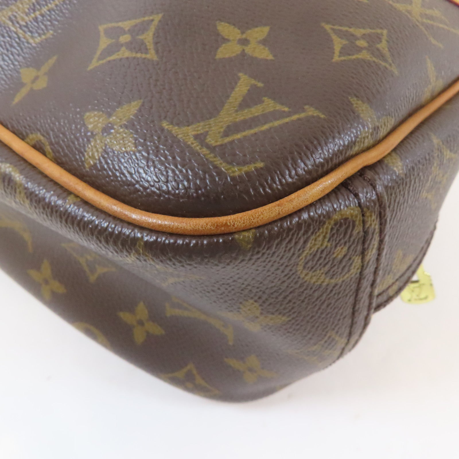 LOUIS VUITTON Monogram Trouville金扣手挽袋啡色