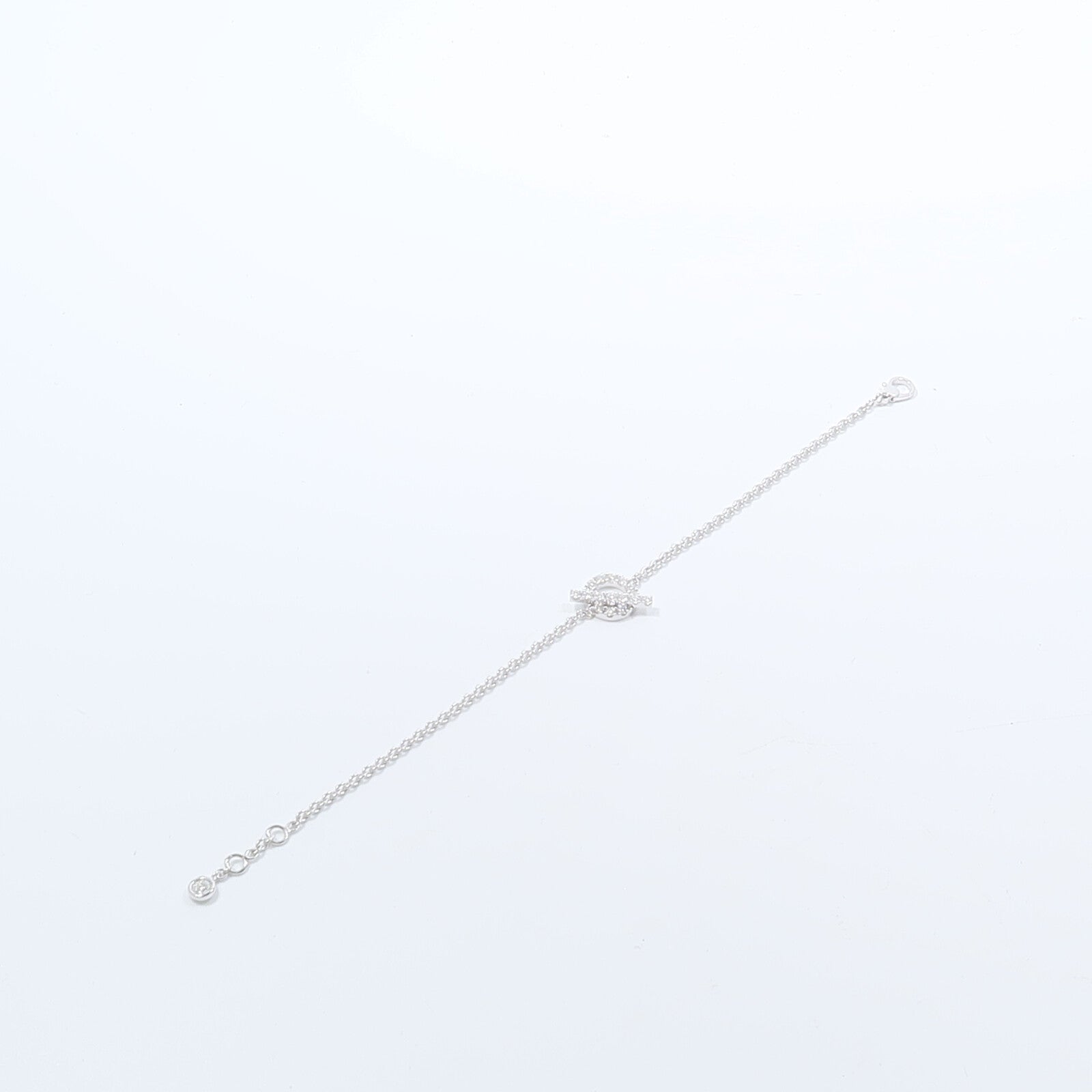 HERMES 18K白金Finesse Bracelet鑽石手鏈