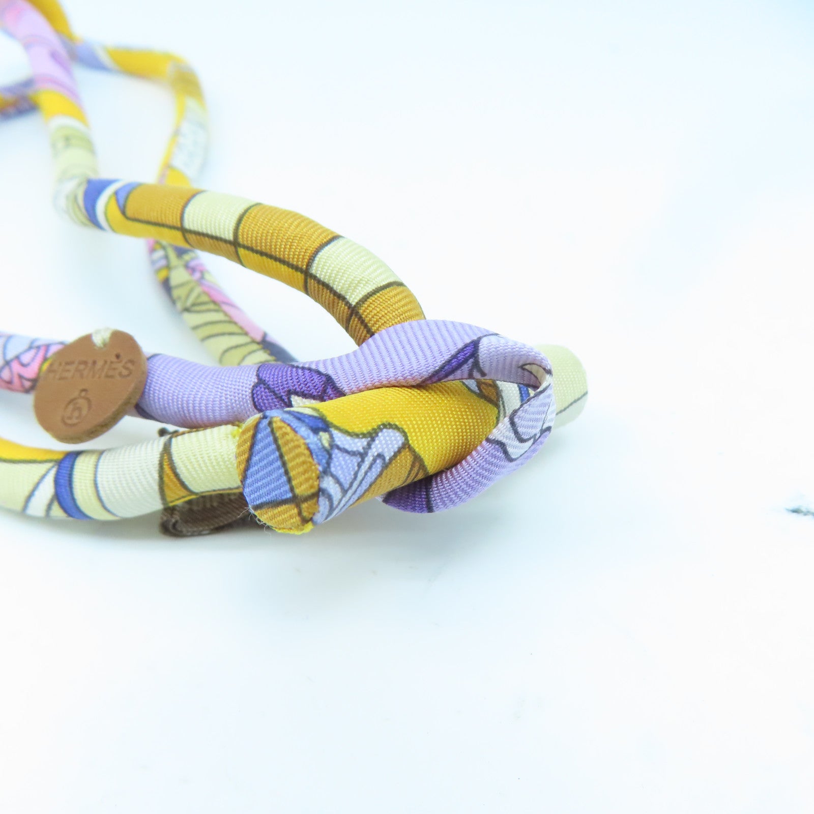 HERMES 【激減優惠】絲質Necklace項鍊橙色/粉紅色/紫色/啡色#40cm