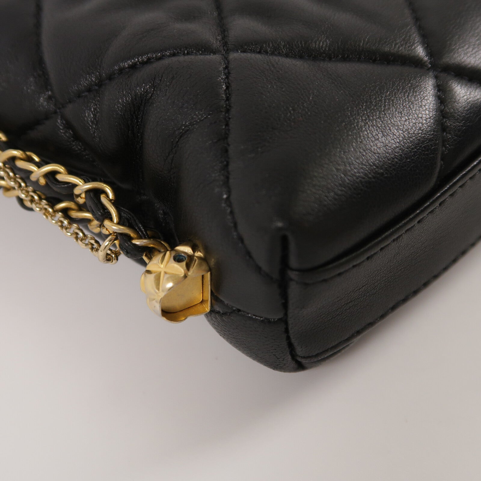 CHANEL 羊皮皮革Flap Bag鏈帶肩背袋