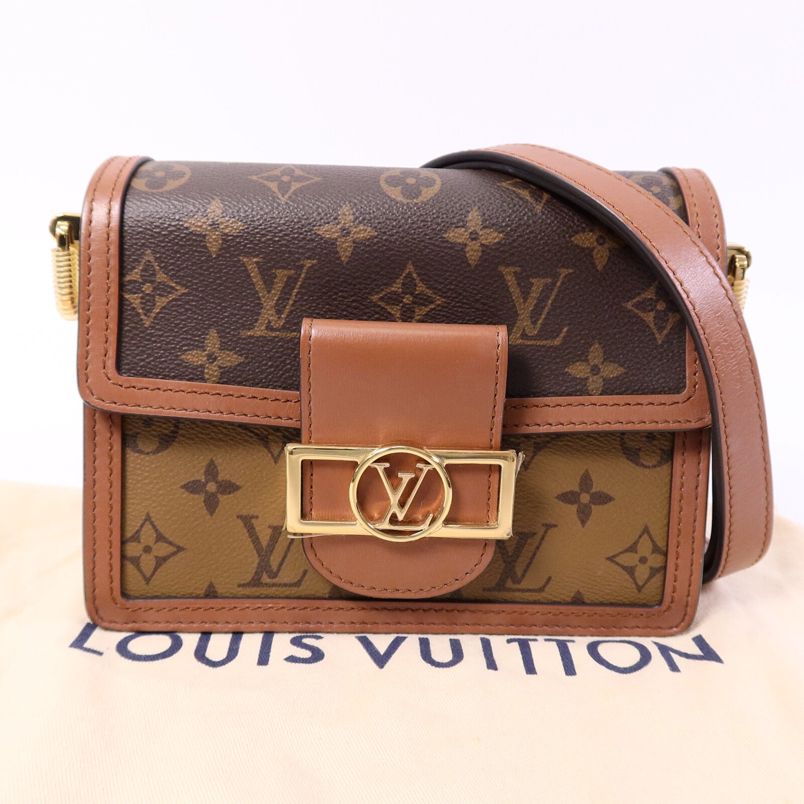 LOUIS VUITTON 【激減優惠】Monogram Reverse Mini Dauphine肩背袋