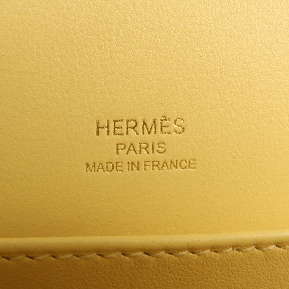 HERMES Swift皮革Mini Roulis金扣肩背袋Jaune Bourgeon