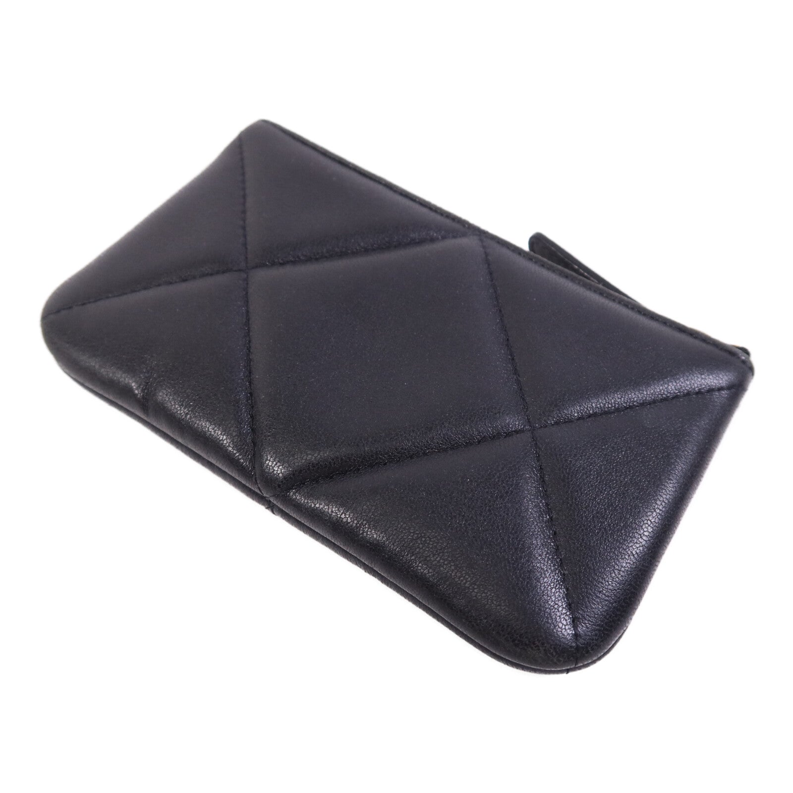 CHANEL 羊皮皮革Chanel 19 Mini Pouch金扣零錢包