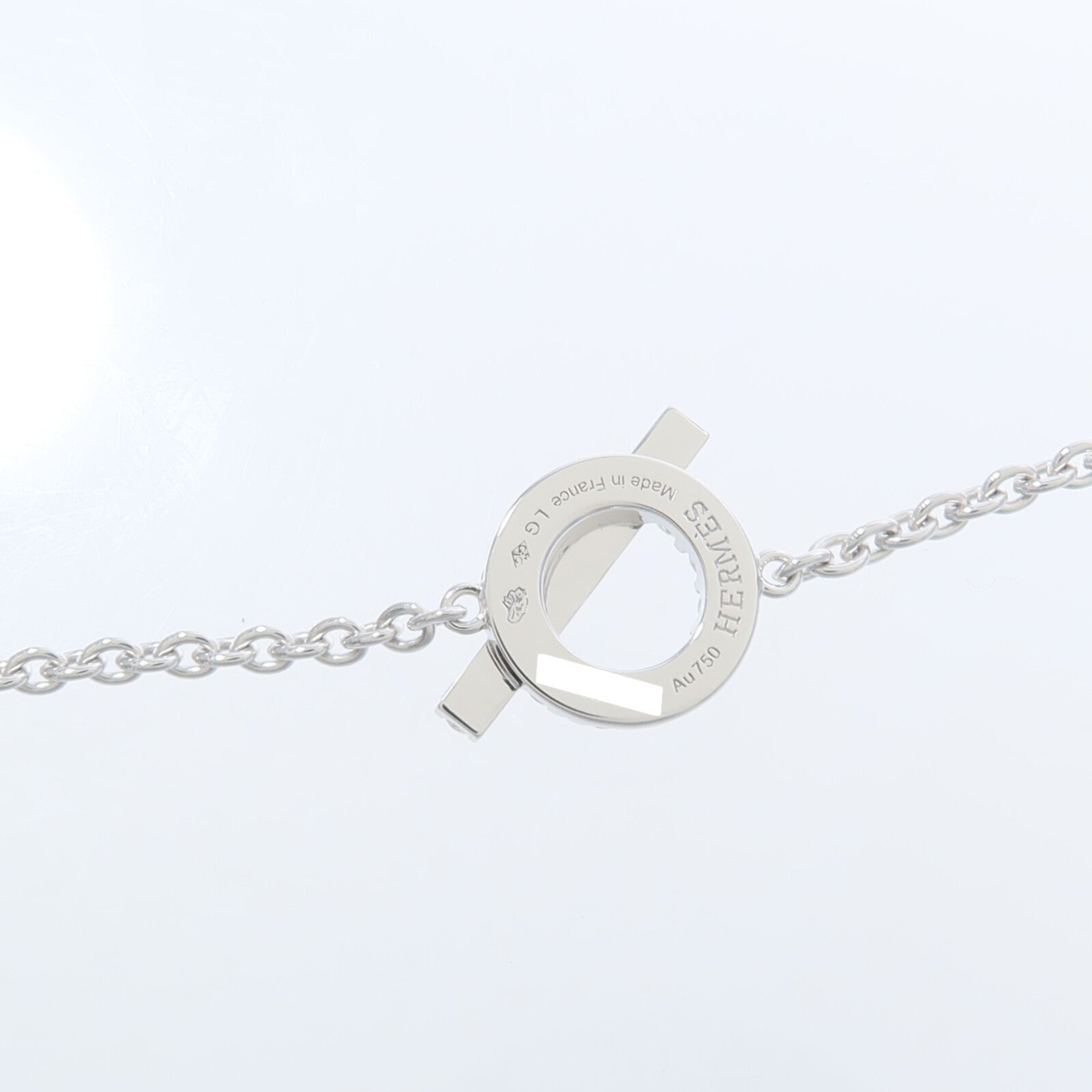 HERMES 18K白金Finesse Bracelet鑽石手鏈
