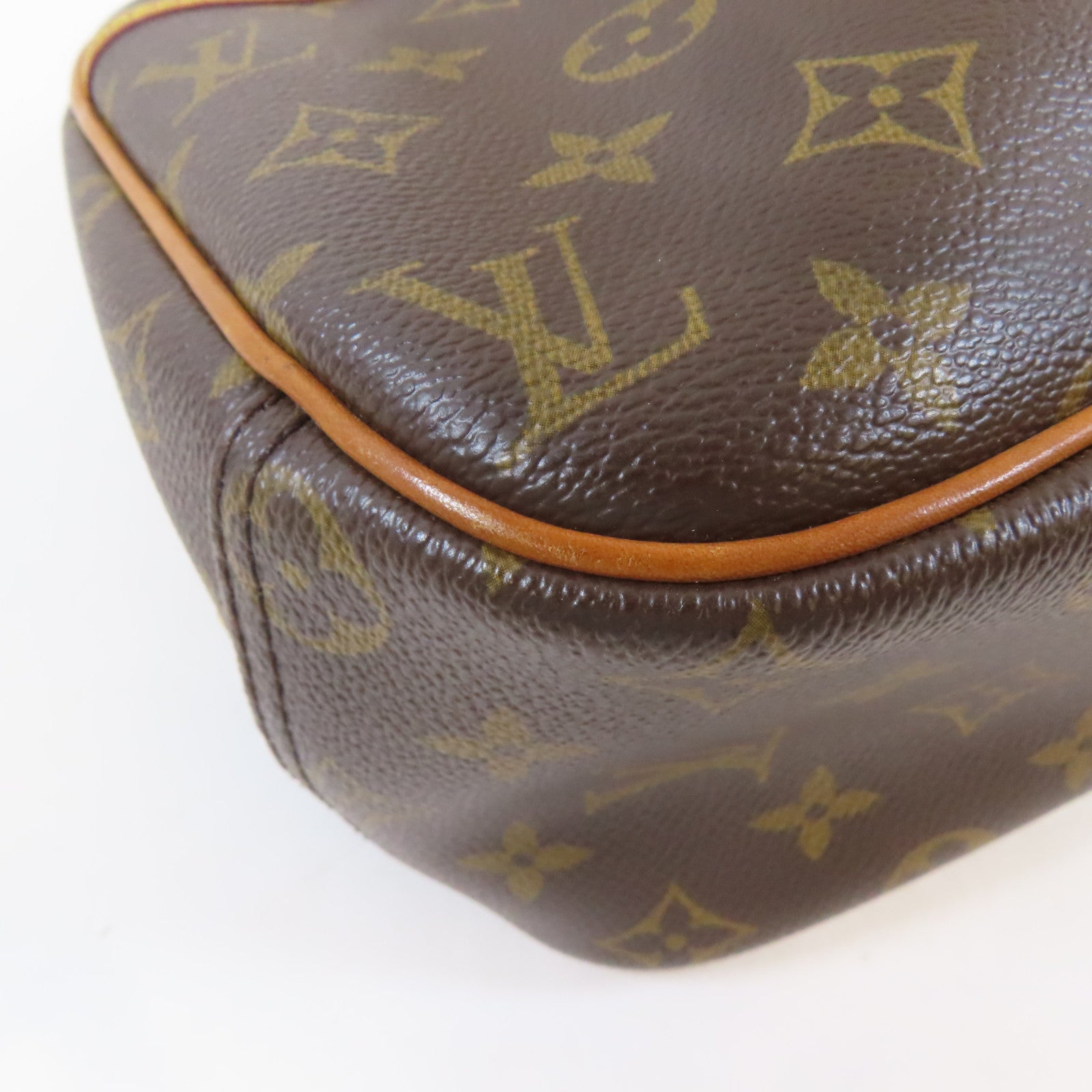 LOUIS VUITTON Monogram Trouville金扣手挽袋啡色