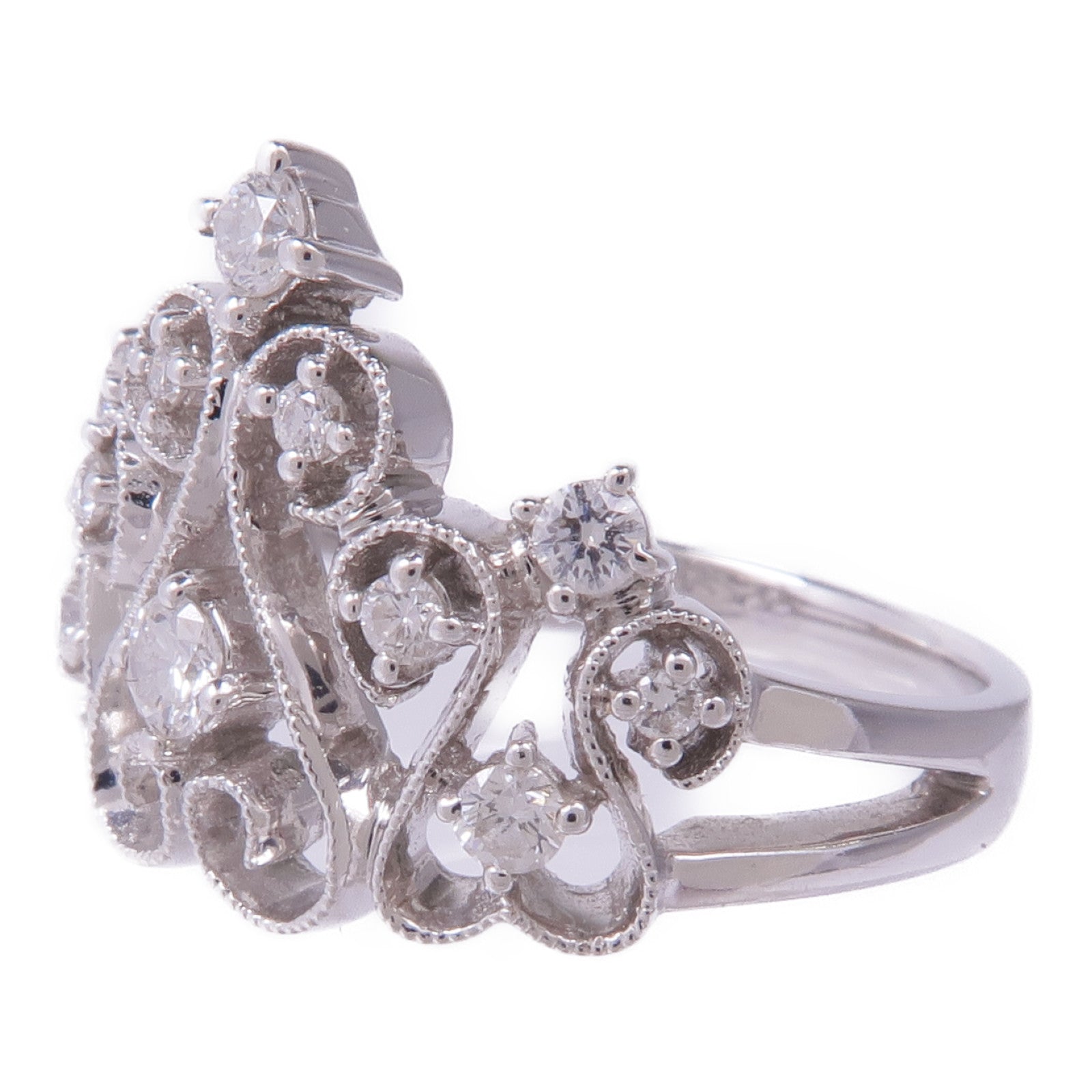 JEWELRY 【激減優惠】18K白金Diamond Ring鑽石戒指US#5.5
