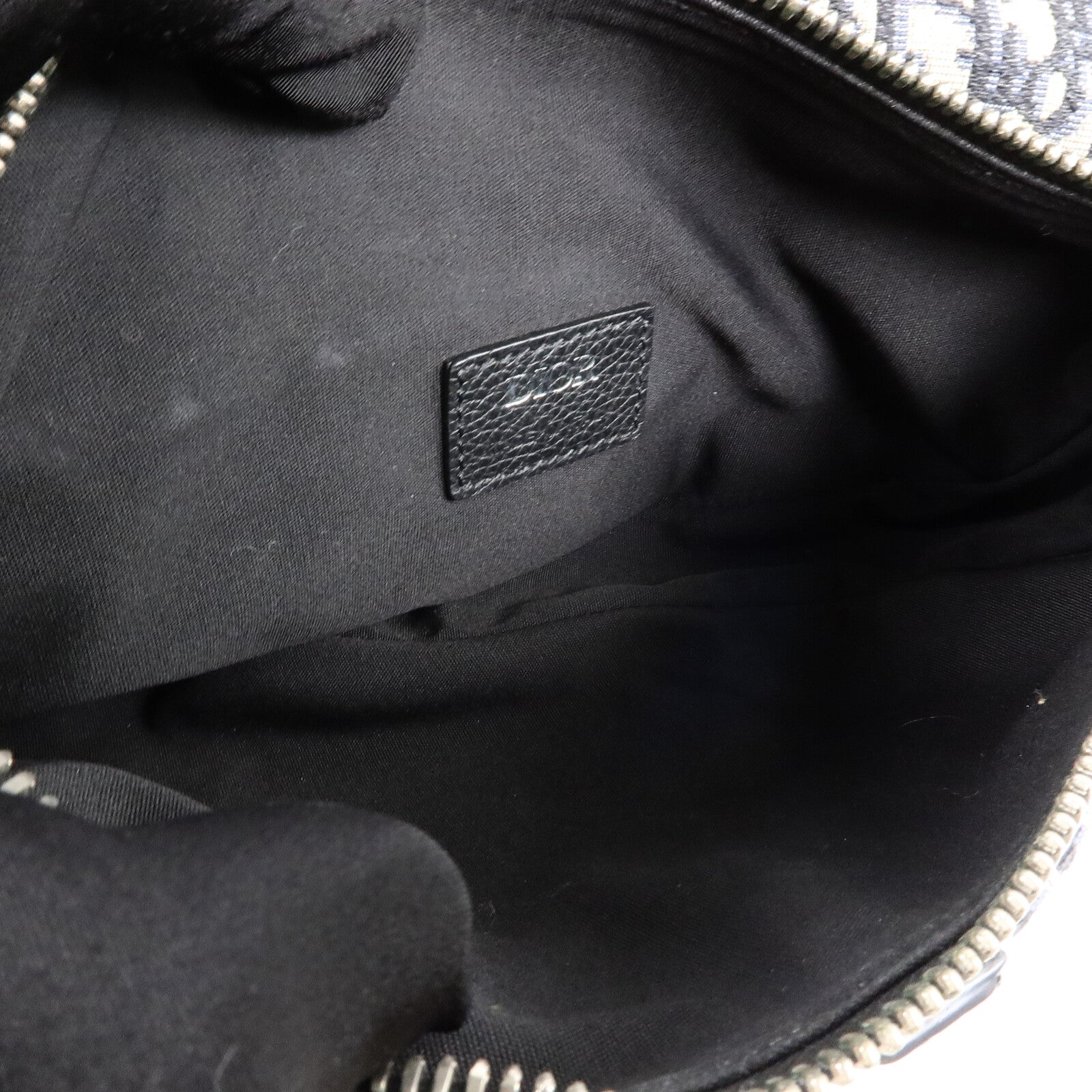 Dior 帆布Saddle Bag銀扣肩背袋