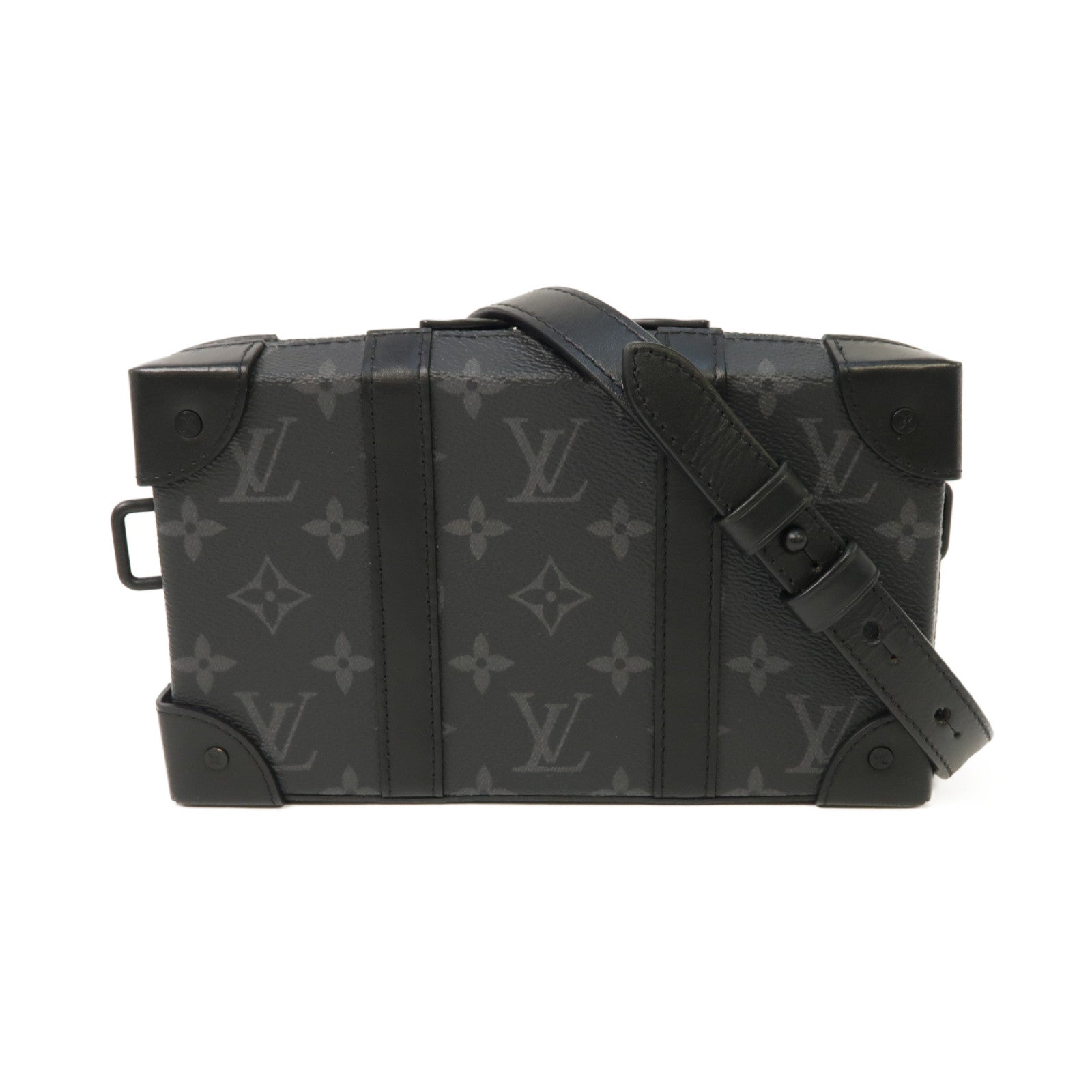 LOUIS VUITTON Monogram Eclipse Soft Trunk Wallet肩背袋黑色